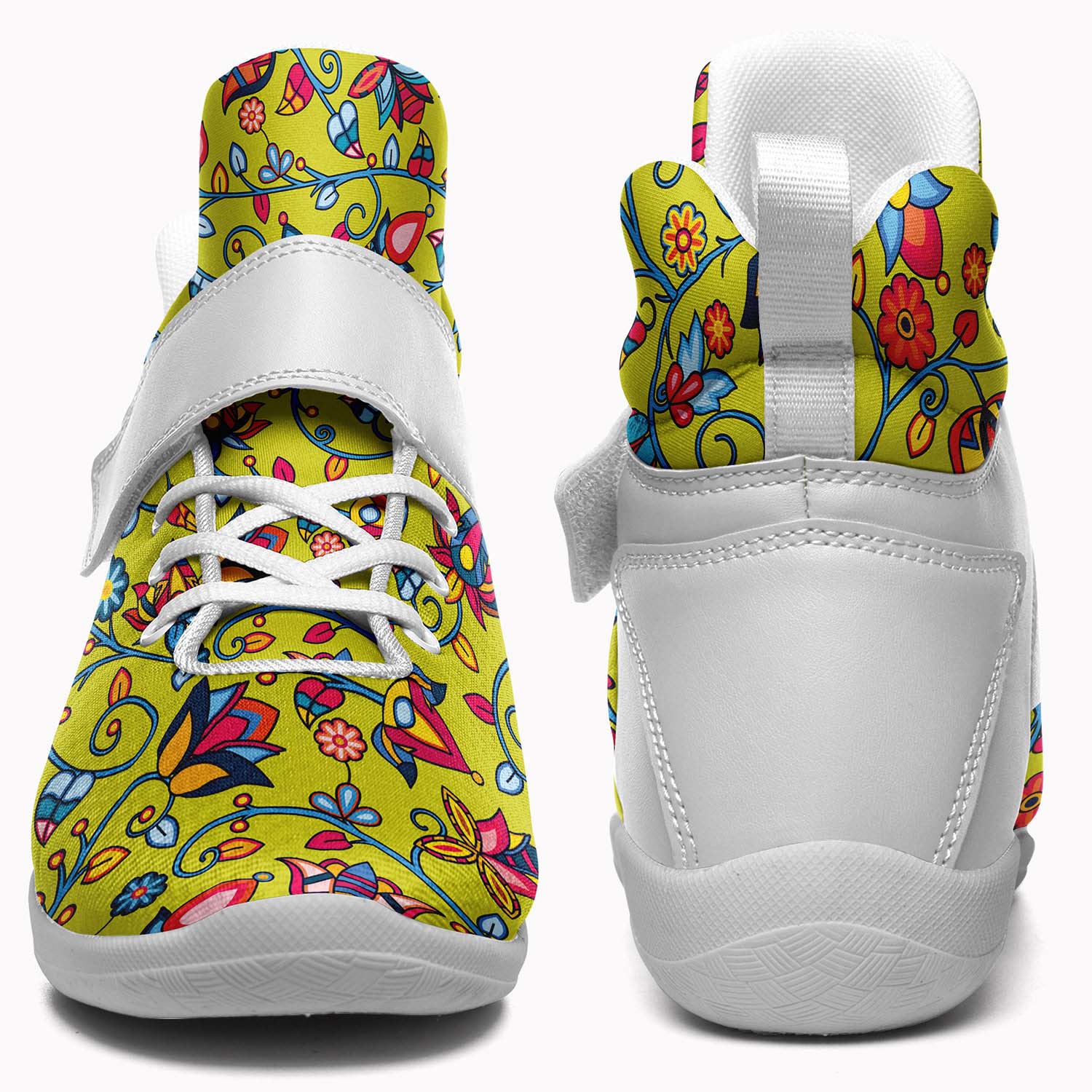 Thorny Path Yellow Ipottaa Basketball / Sport High Top Shoes - White Sole