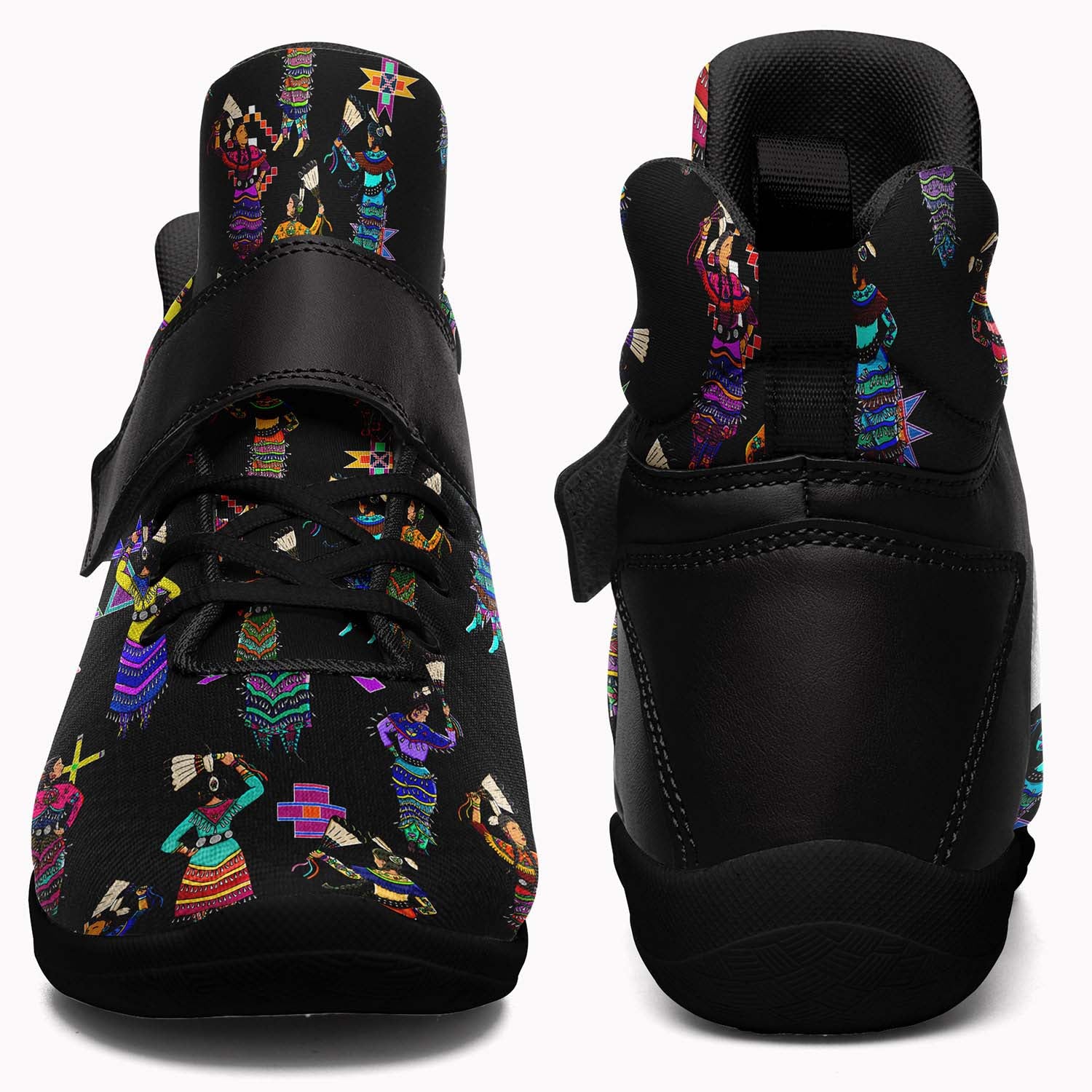 Women's Jingle Dancers Black Ipottaa Basketball / Sport High Top Shoes - Black Sole