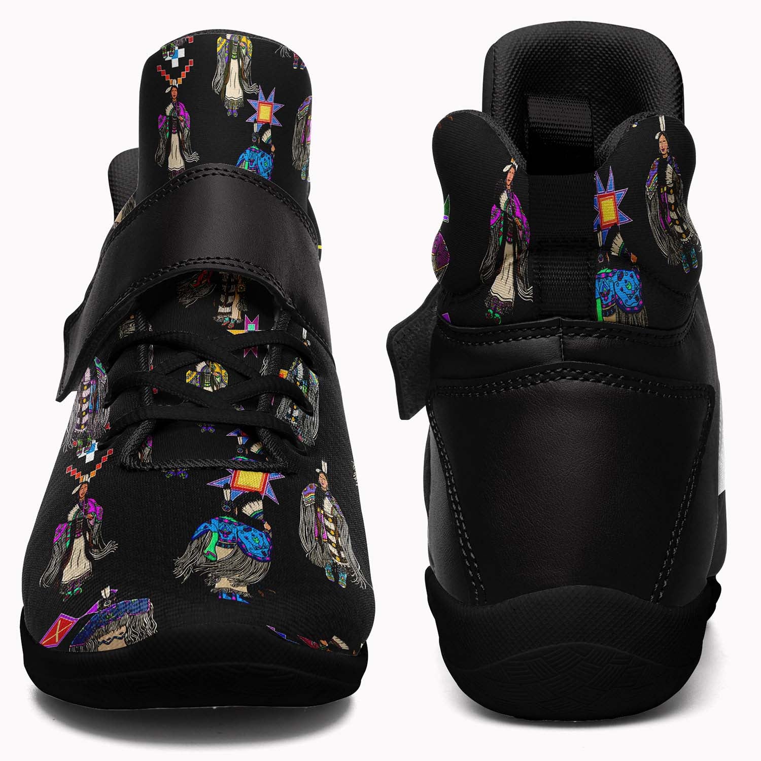 Women's Tradish Dancers Black Ipottaa Basketball / Sport High Top Shoes - Black Sole