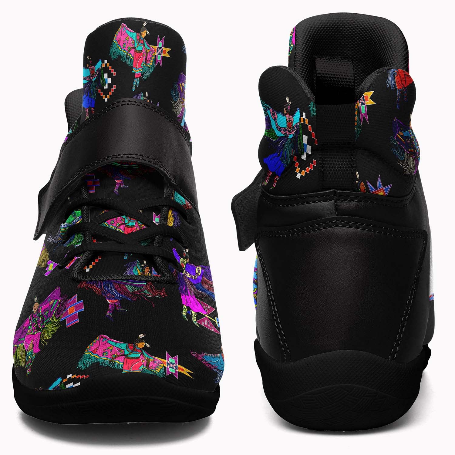 Women's Fancy Dancers Black Ipottaa Basketball / Sport High Top Shoes - Black Sole