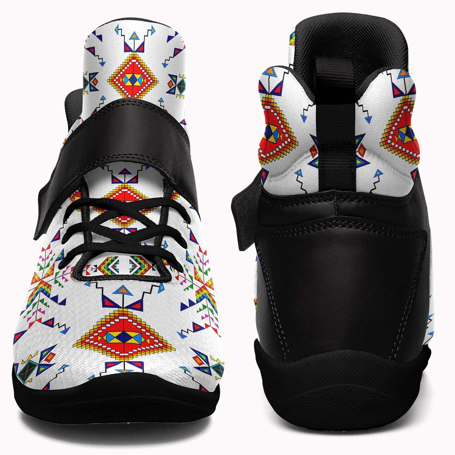 Buffalo Jump White Ipottaa Basketball / Sport High Top Shoes - Black Sole