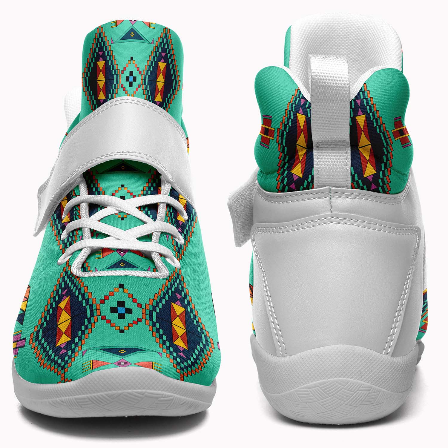 Travois Tipi Smoky Sky Ipottaa Basketball / Sport High Top Shoes - White Sole