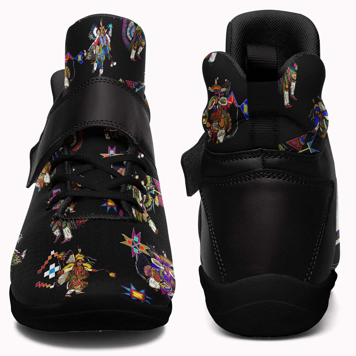 Men's Fancy Dancer Black Ipottaa Basketball / Sport High Top Shoes - Black Sole