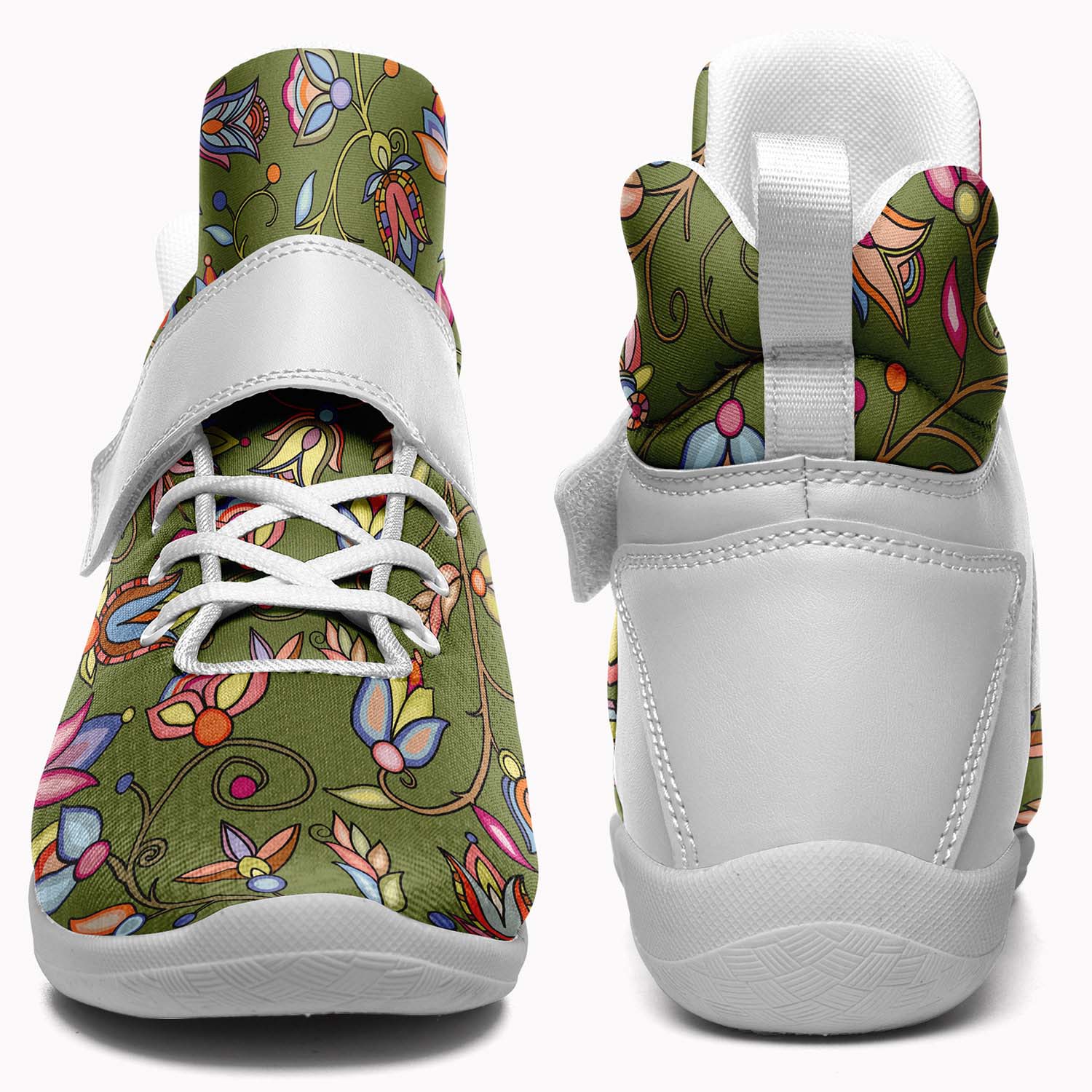 Buffalo Bloom Sage Ipottaa Basketball / Sport High Top Shoes - White Sole