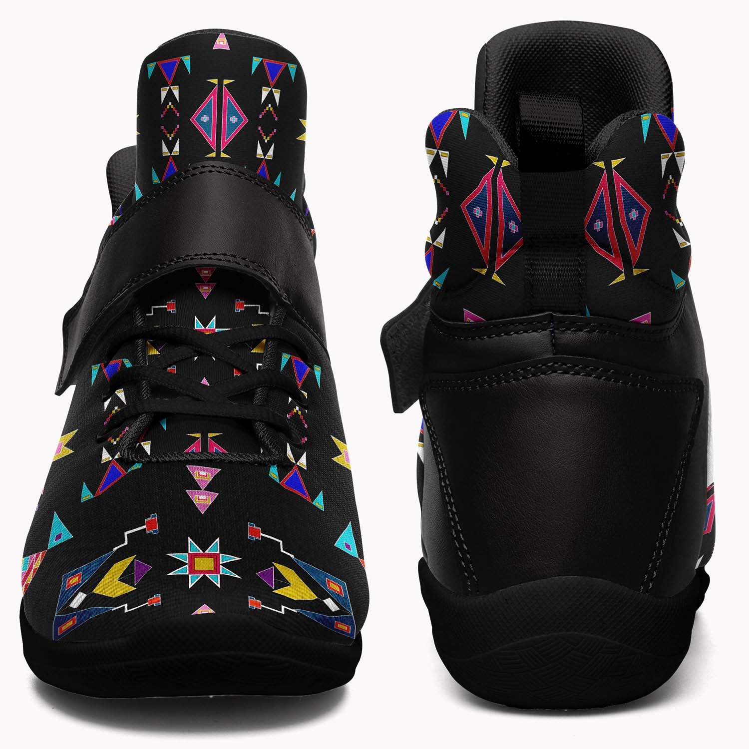 Enemy Territory Black Ipottaa Basketball / Sport High Top Shoes - Black Sole