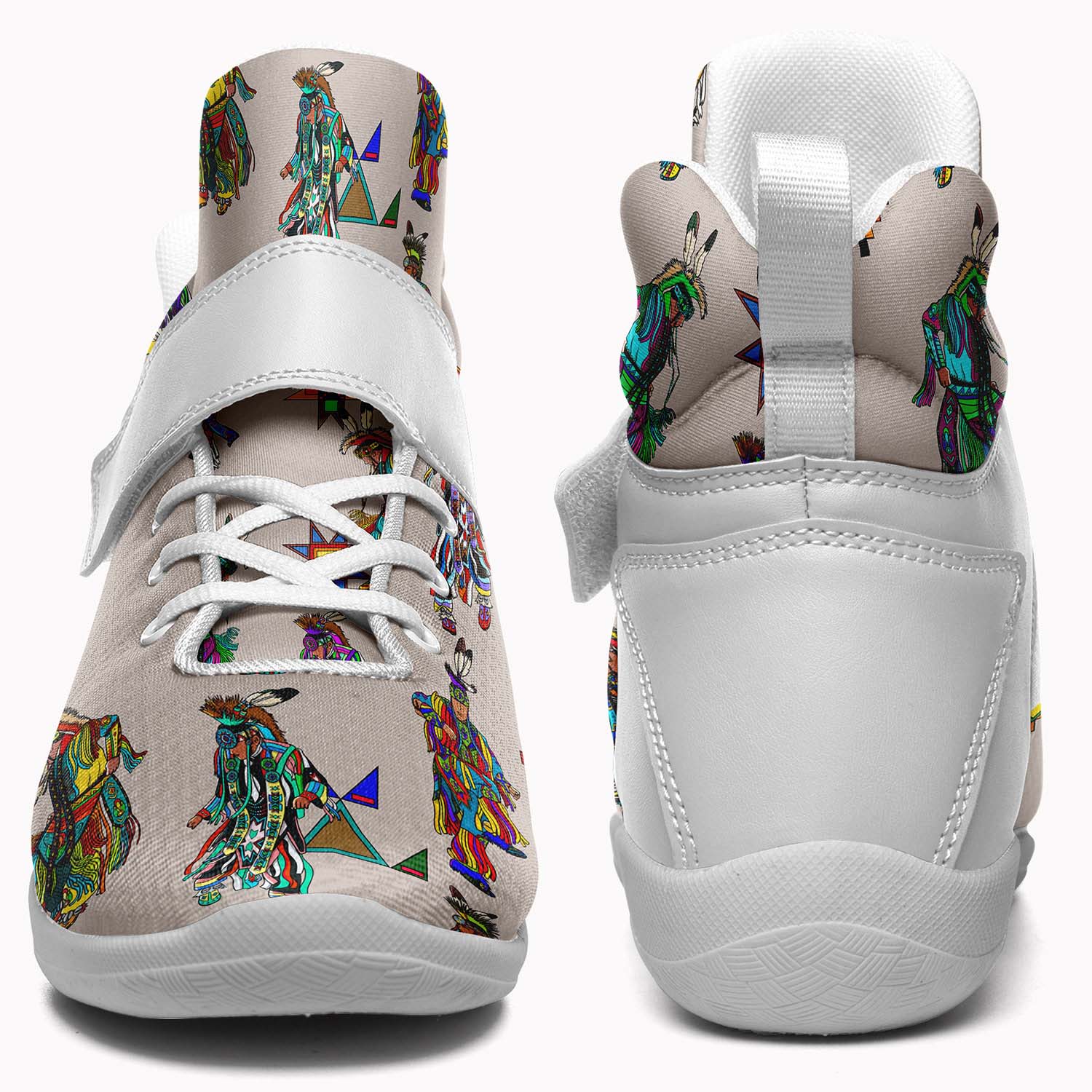 Men's Grass Dancers Muslin Ipottaa Basketball / Sport High Top Shoes - White Sole