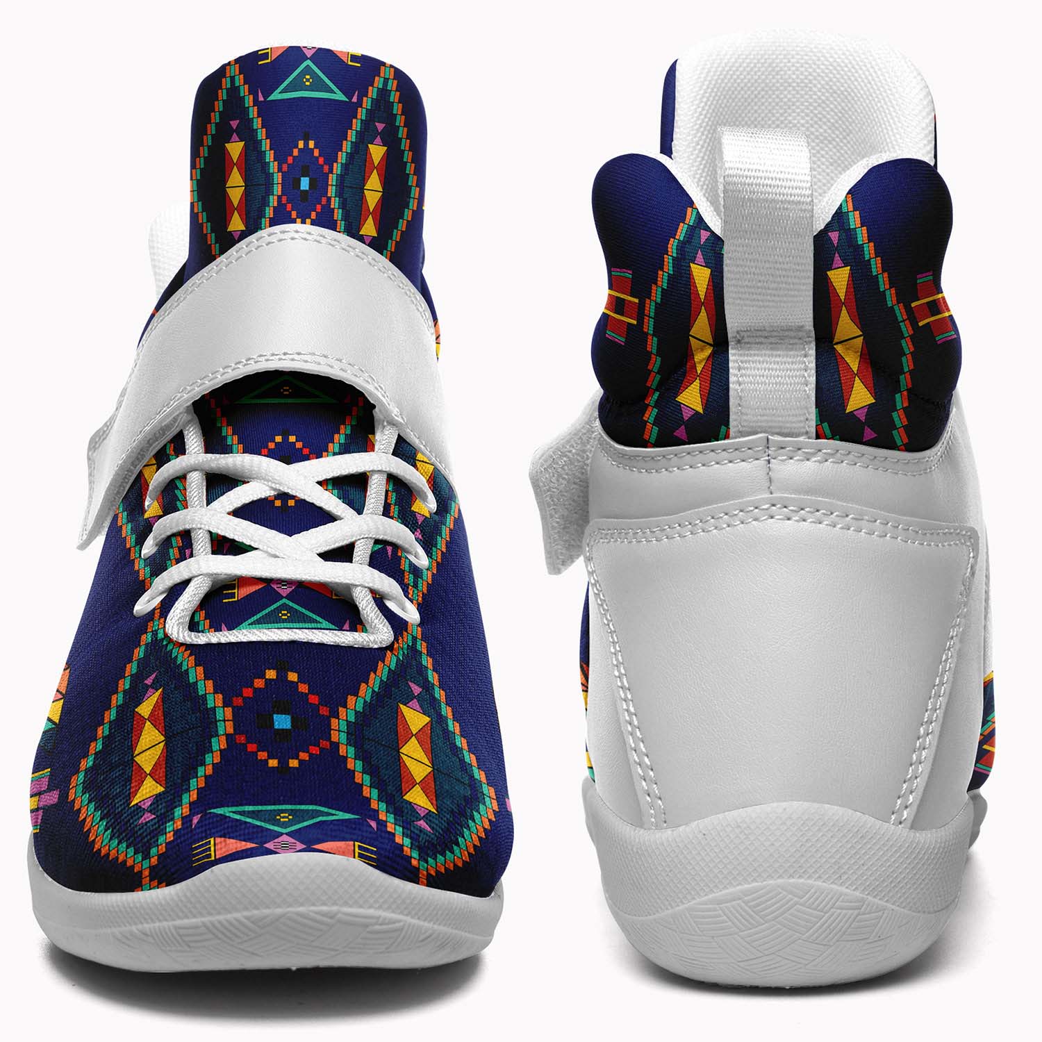 Travois Tipi Blue Ipottaa Basketball / Sport High Top Shoes - White Sole