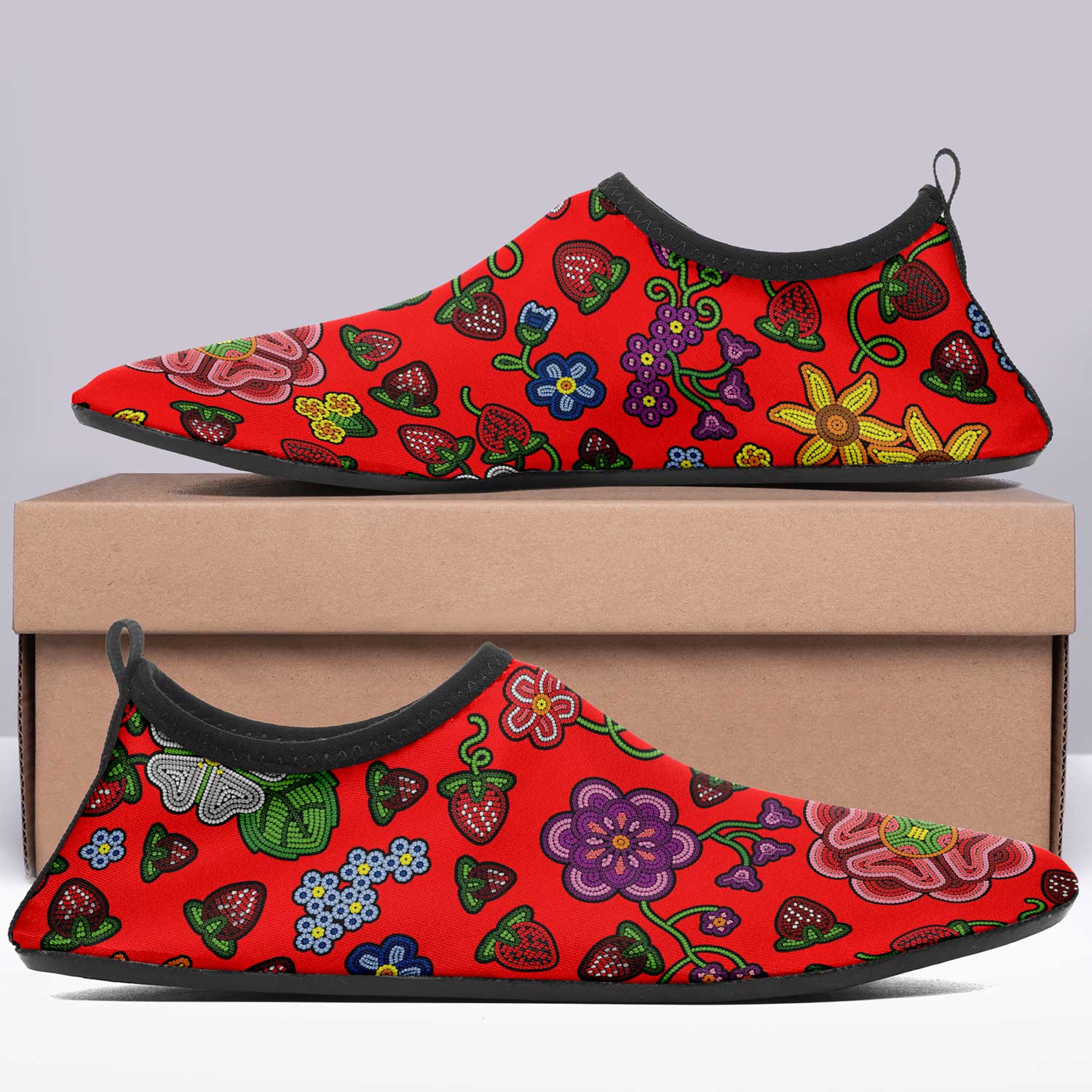 Berry Pop Fire Kid's Sockamoccs Slip On Shoes