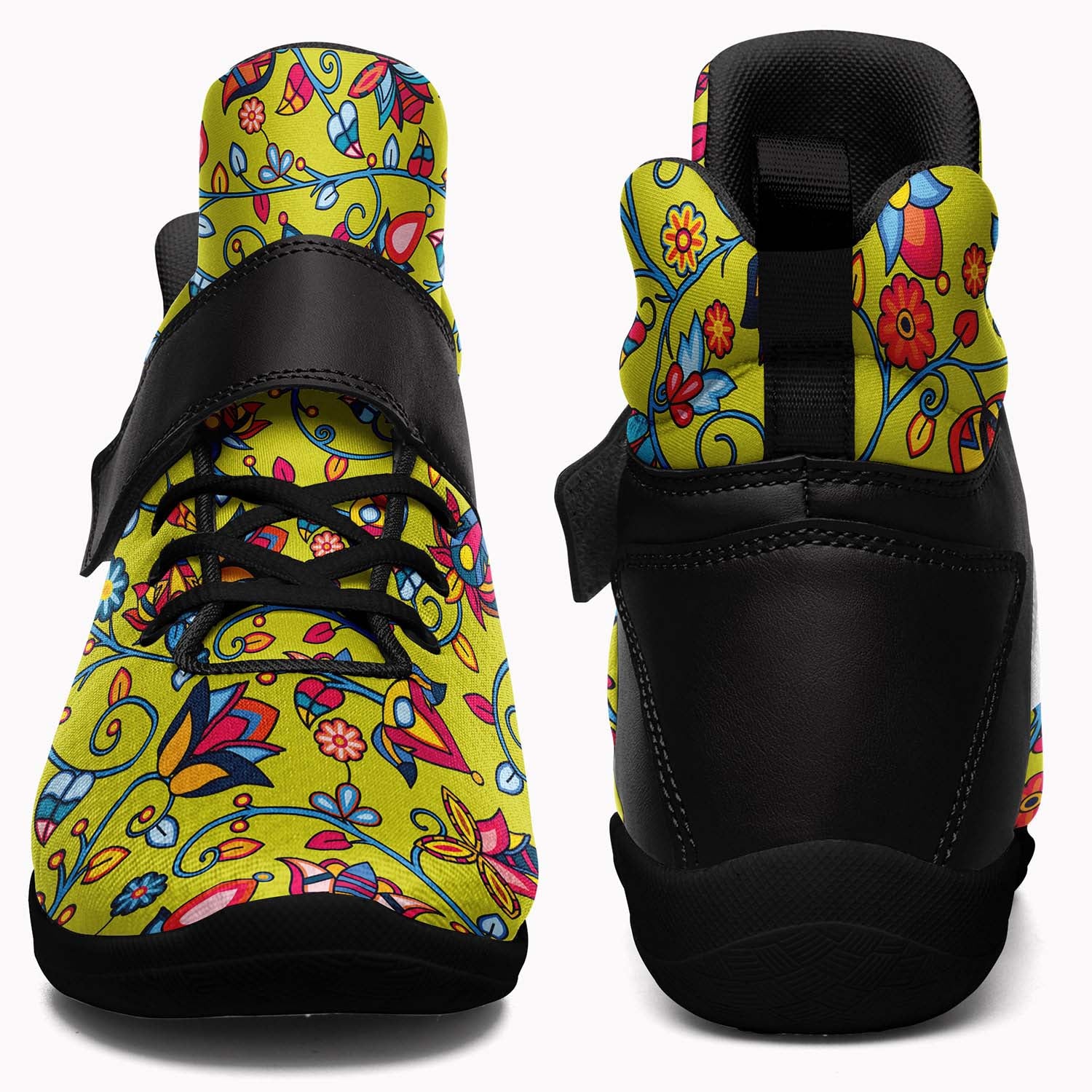 Thorny Path Yellow Ipottaa Basketball / Sport High Top Shoes - Black Sole