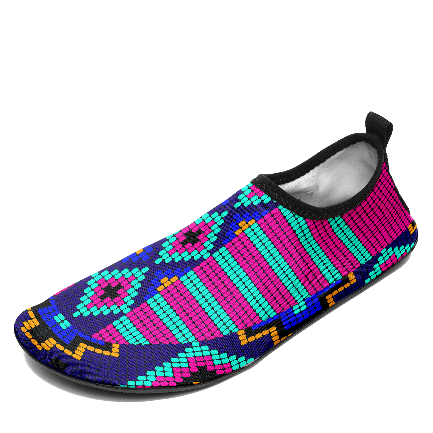 Kaleidoscope Jaune Bleu Kid's Sockamoccs Slip On Shoes