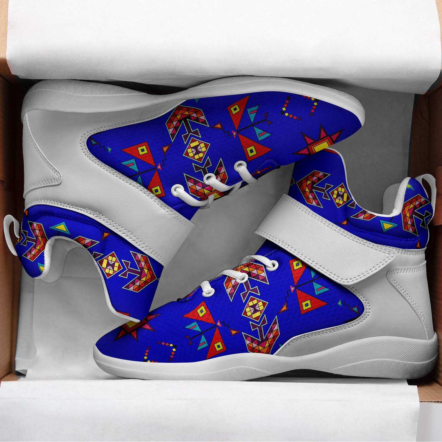 Scattered Generations Royal Ipottaa Basketball / Sport High Top Shoes - White Sole