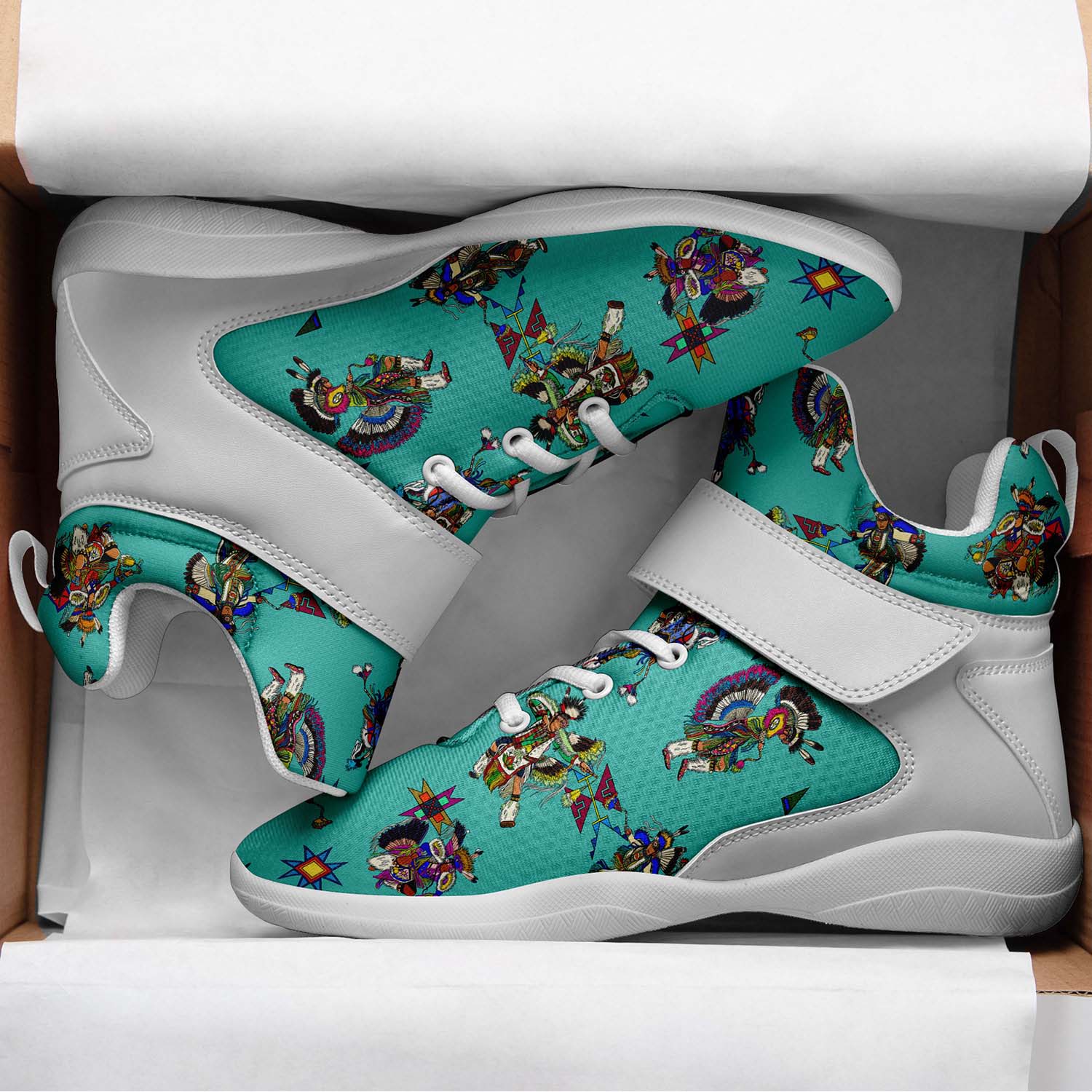 Men's Fancy Dancers Eggshell Ipottaa Basketball / Sport High Top Shoes - White Sole