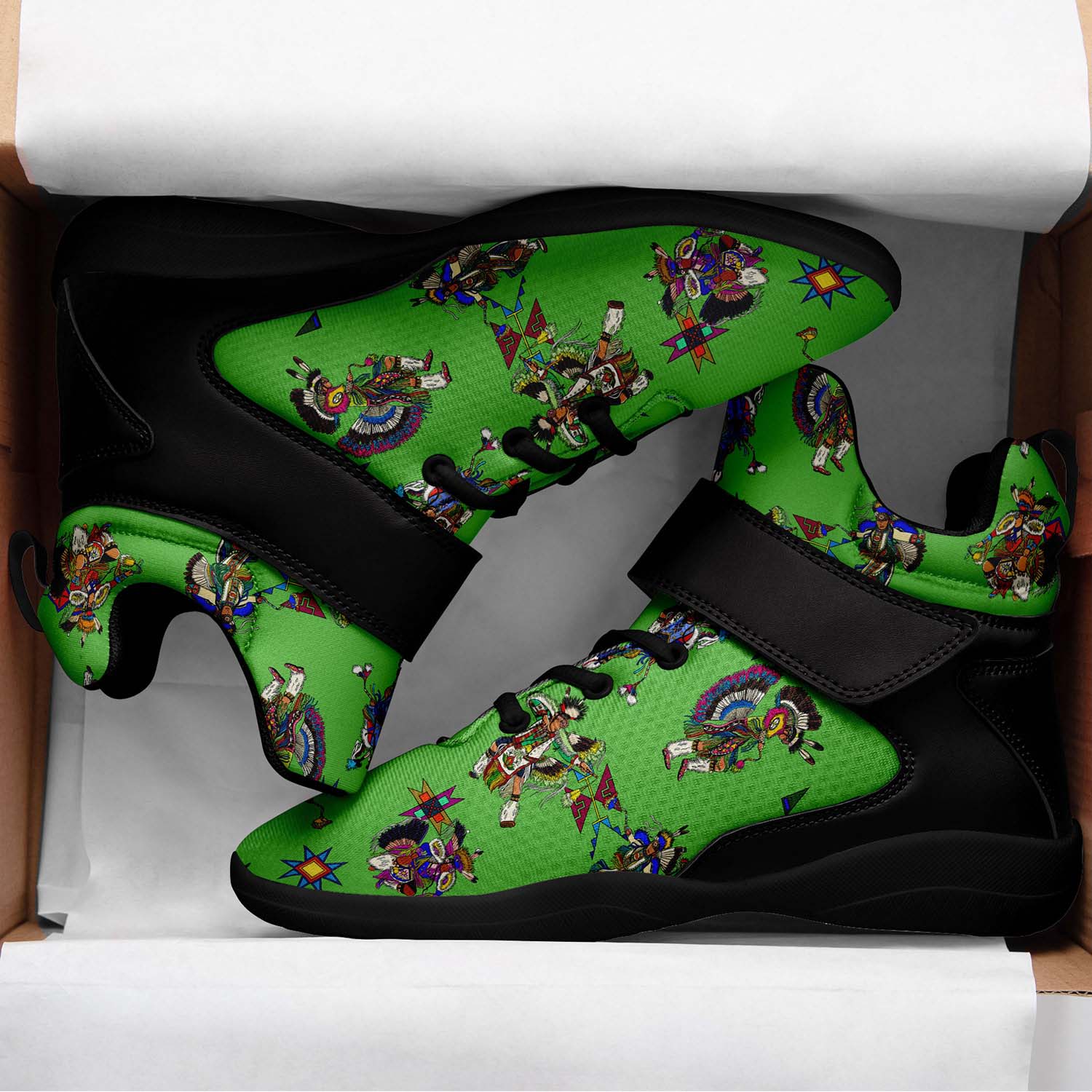 Men's Fancy Dancers Grass Ipottaa Basketball / Sport High Top Shoes - Black Sole