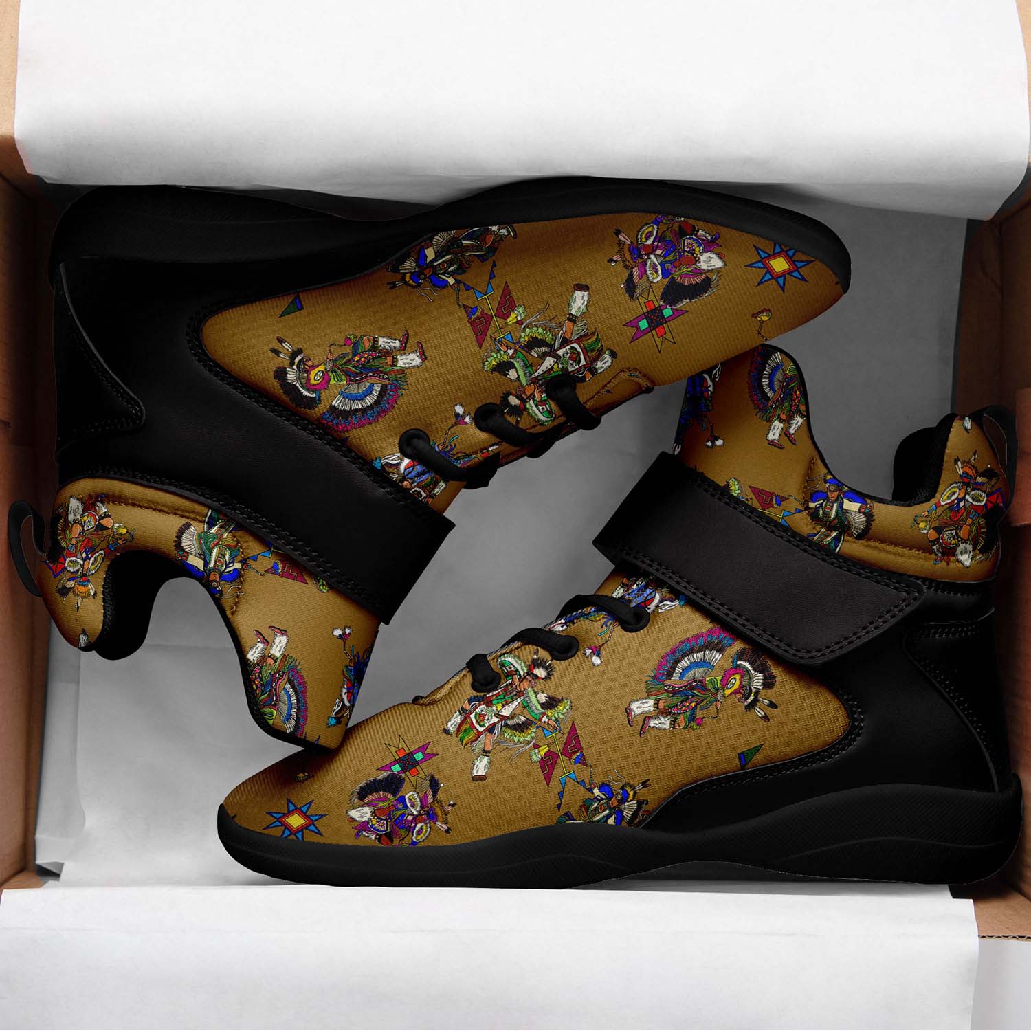 Men's Fancy Dancer Earth Ipottaa Basketball / Sport High Top Shoes - Black Sole