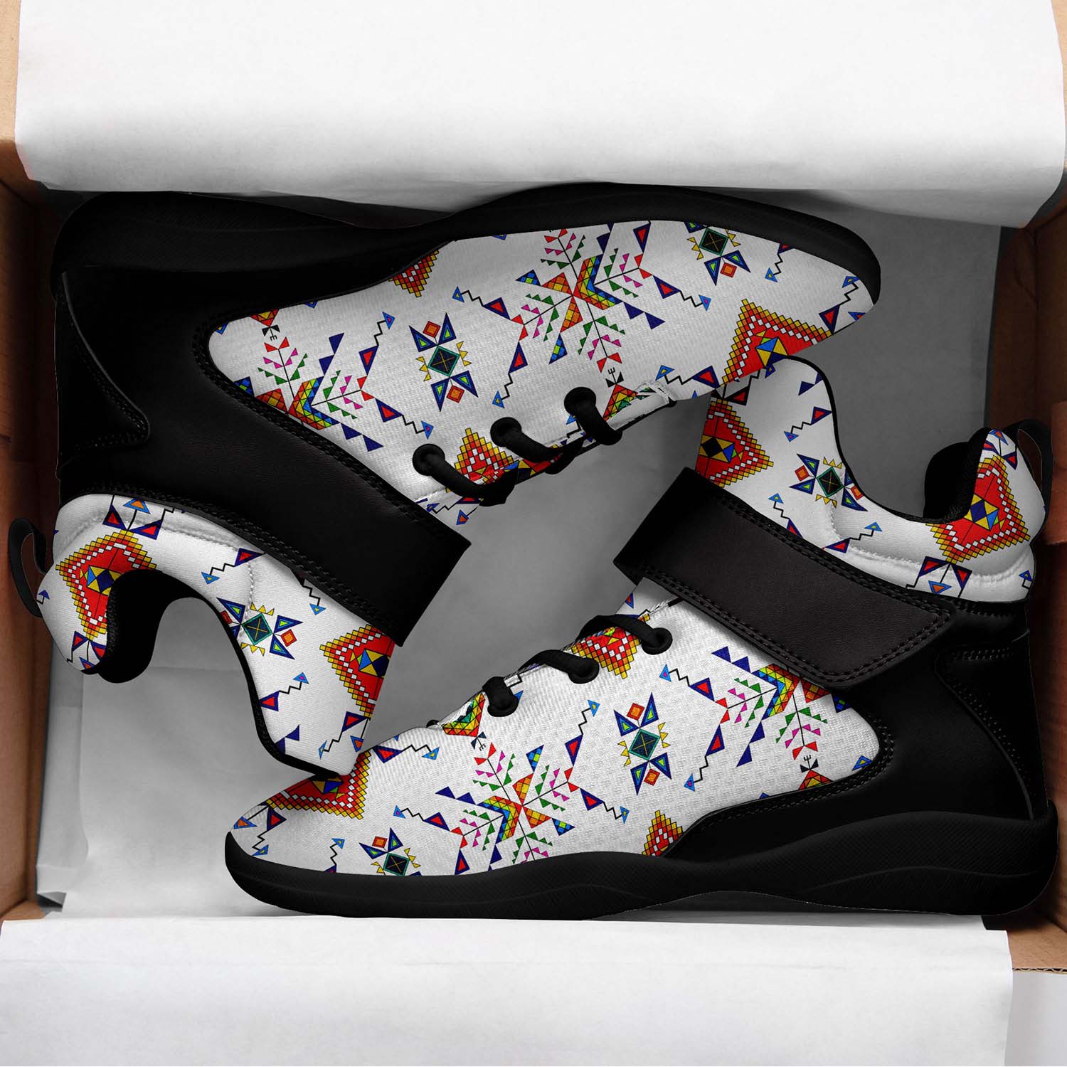 Buffalo Jump White Ipottaa Basketball / Sport High Top Shoes - Black Sole