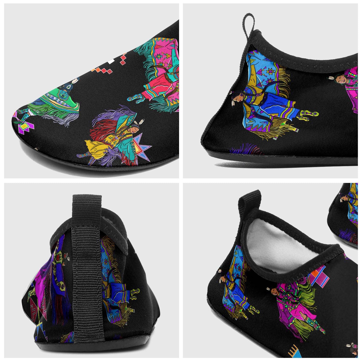 Women's Fancy Dancers Black Sockamoccs