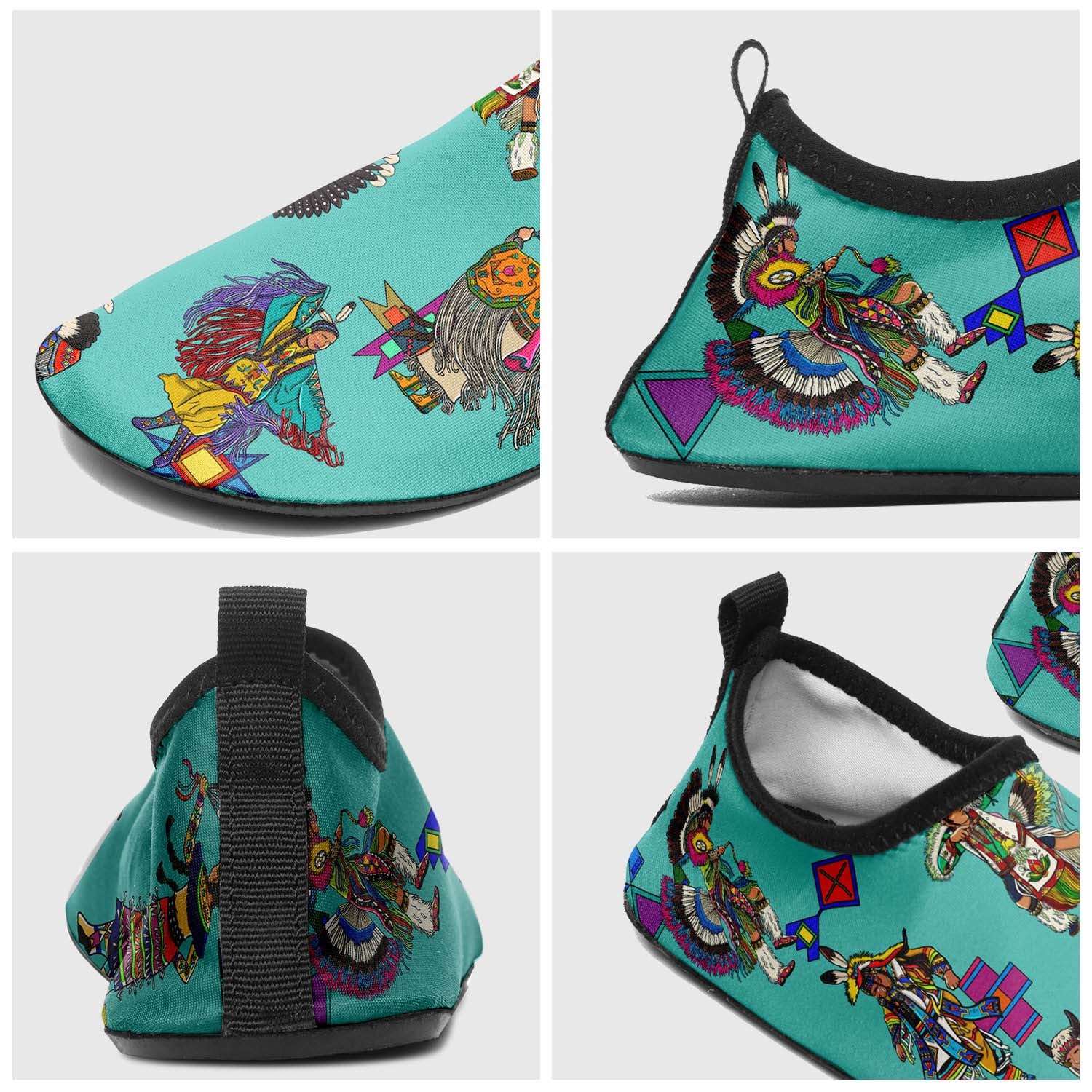 Grand Entry Dancers Eggshell Blue Sockamoccs