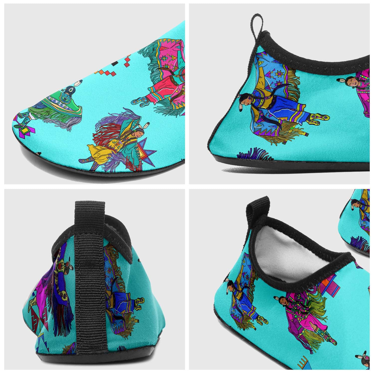 Women's Fancy Dancers Turquoise Sockamoccs