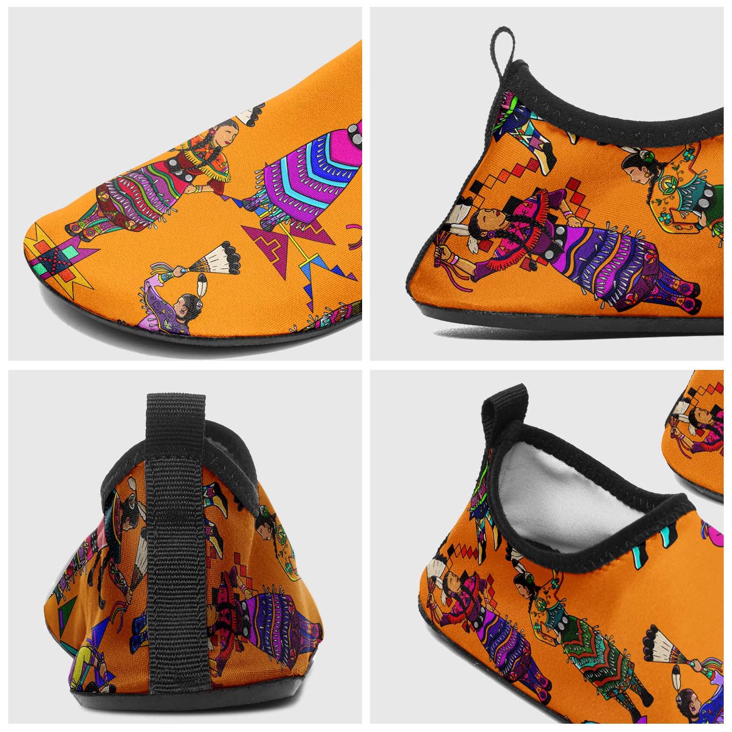 Women's Jingle Dancers Orange Sockamoccs