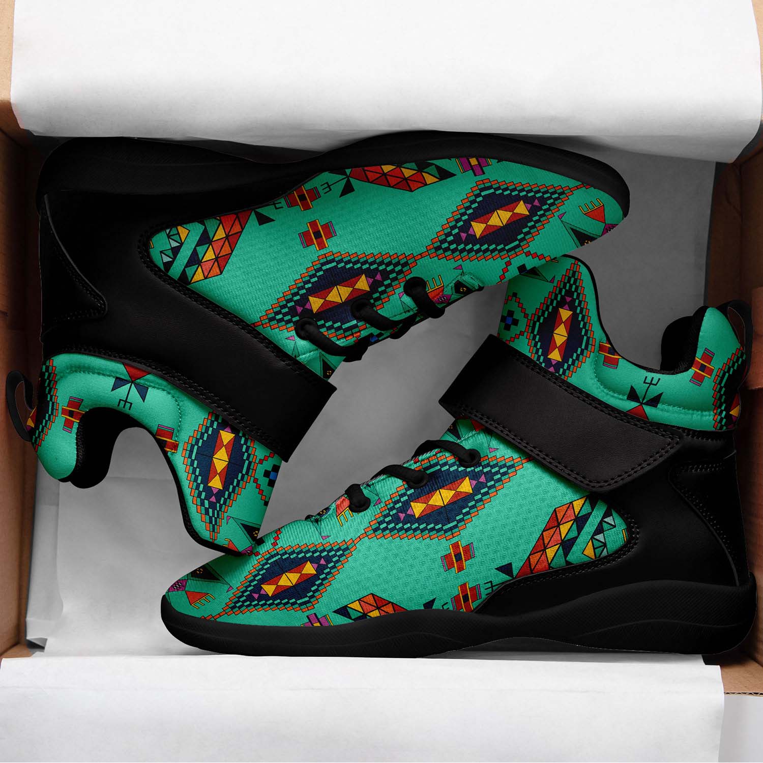 Travois Tipi Smoky Sky Ipottaa Basketball / Sport High Top Shoes - Black Sole