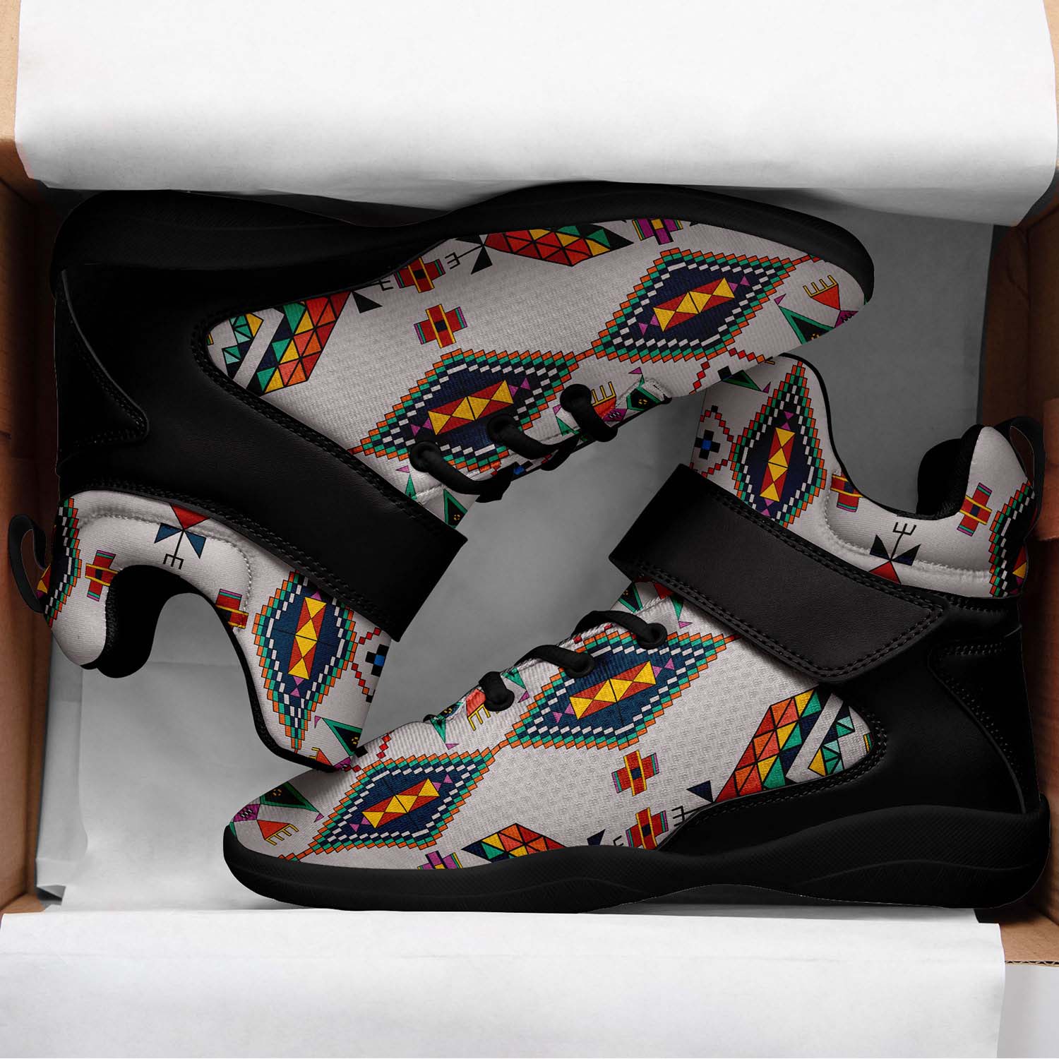 Travois Tipi Grey Ipottaa Basketball / Sport High Top Shoes - Black Sole