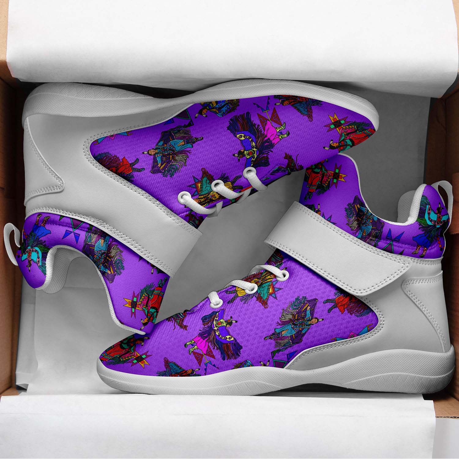 Women's Fancy Dancers Purple Ipottaa Basketball / Sport High Top Shoes - White Sole