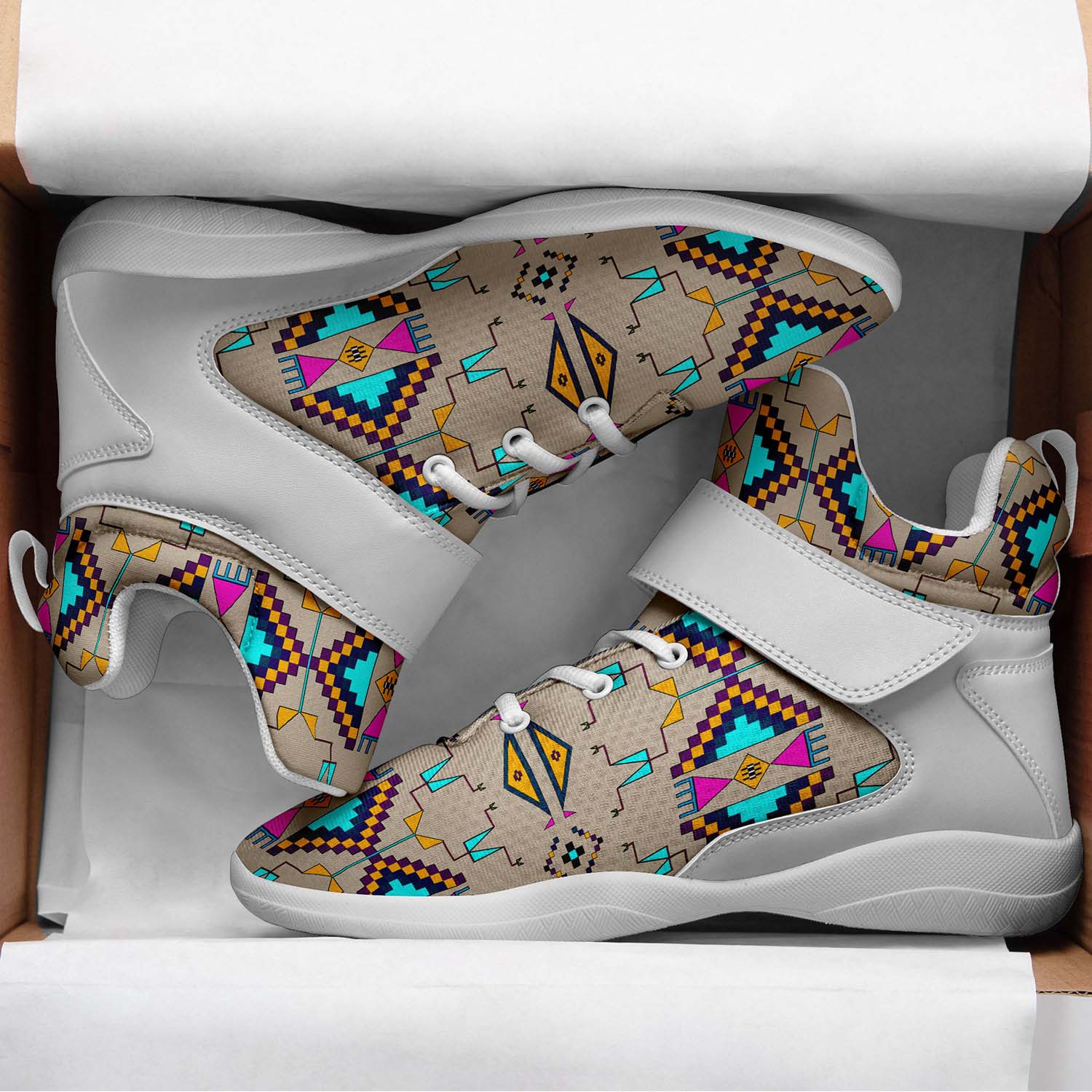 Rite of Passage Sand Ipottaa Basketball / Sport High Top Shoes - White Sole