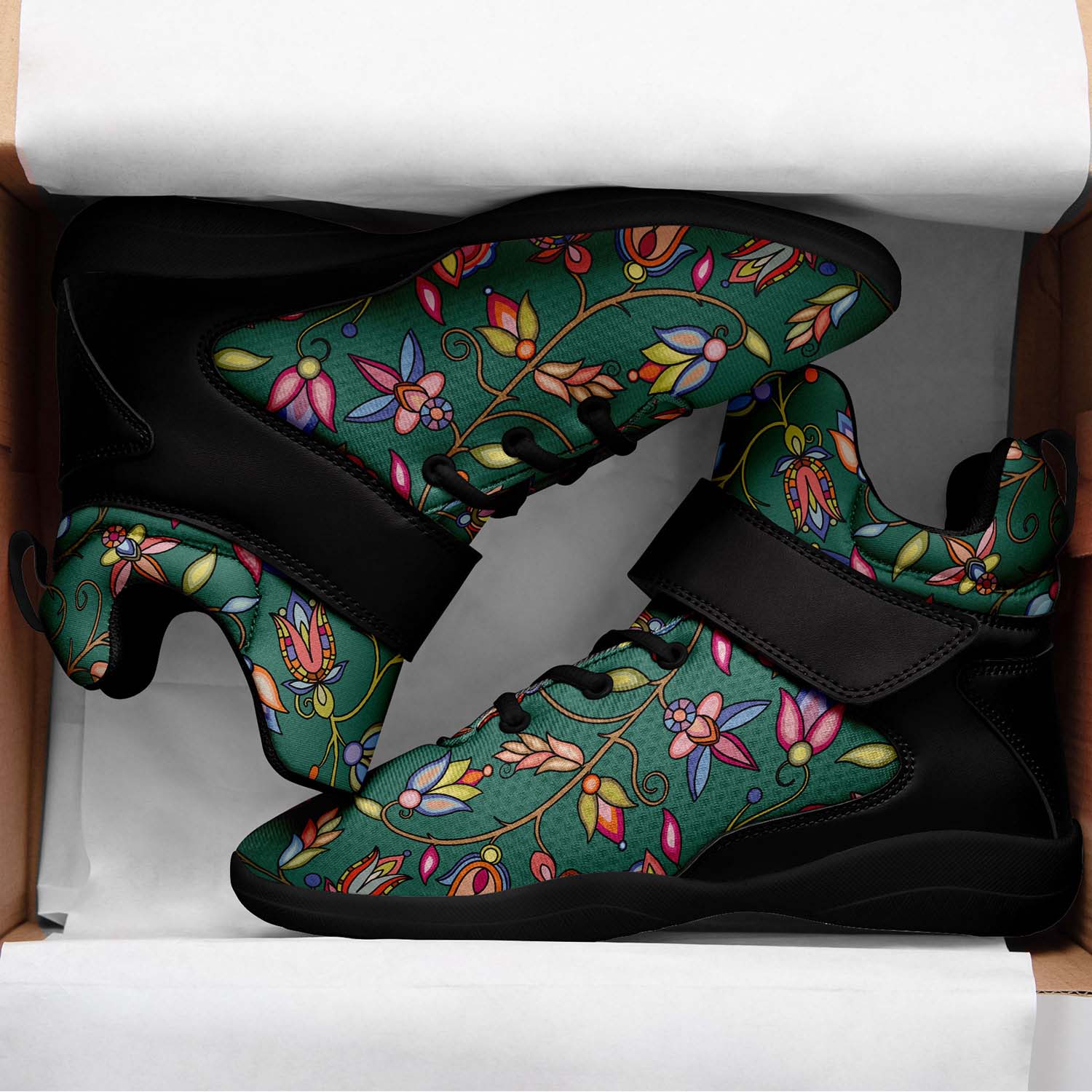Buffalo Bloom Pond Reflection Ipottaa Basketball / Sport High Top Shoes - Black Sole