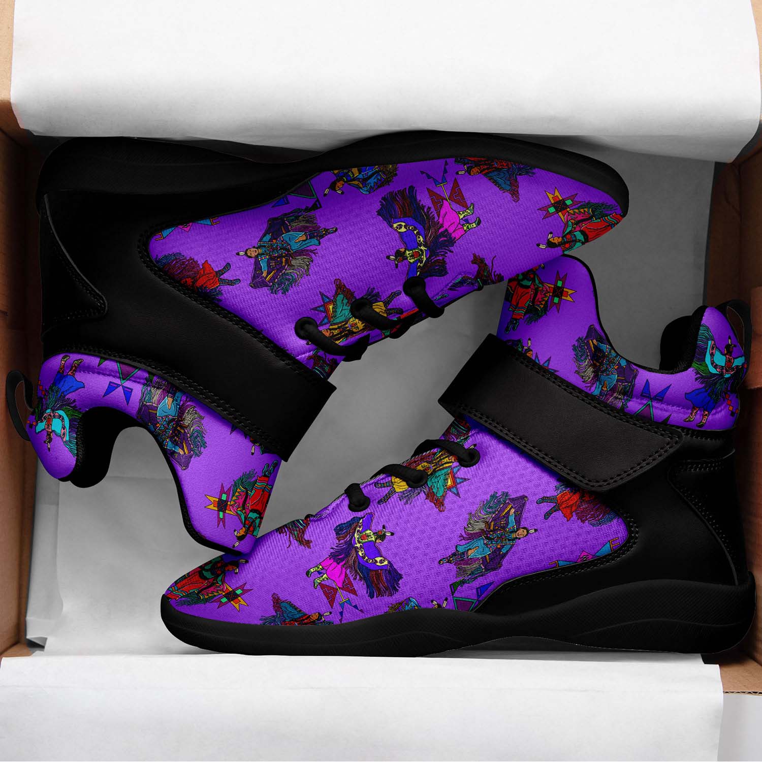Women's Fancy Dancers Purple Ipottaa Basketball / Sport High Top Shoes - Black Sole