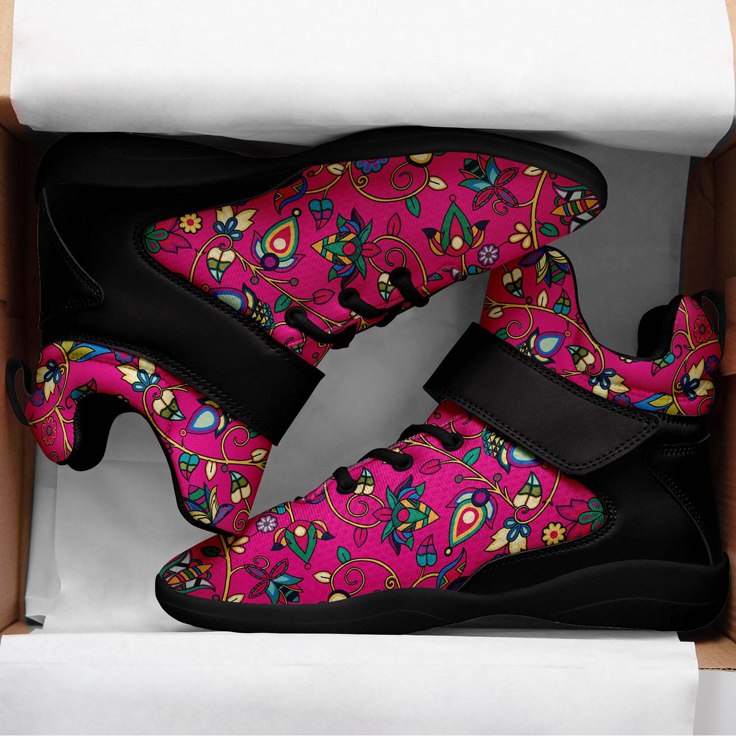 Thorny Path Pink Ipottaa Basketball / Sport High Top Shoes - Black Sole