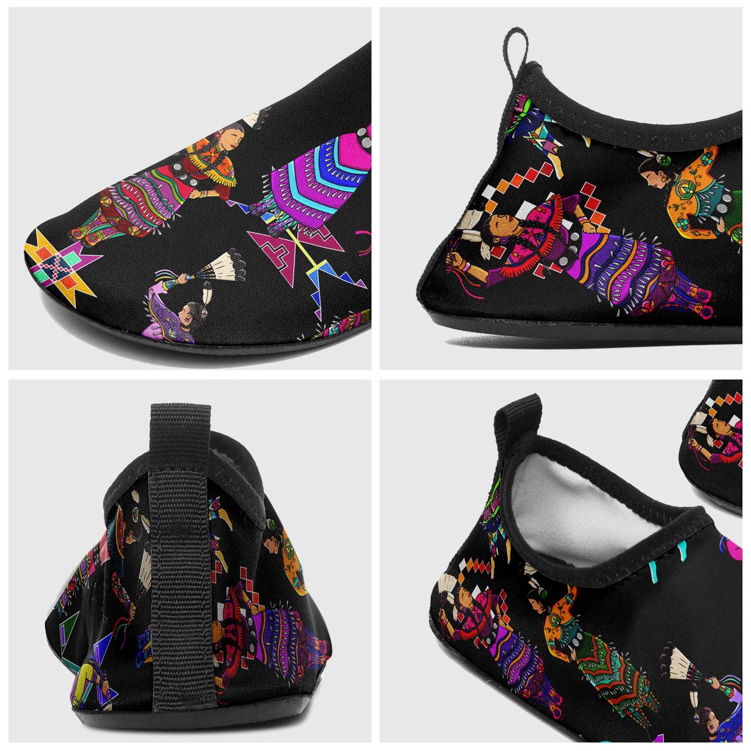 Women's Jingle Dancers Black Sockamoccs