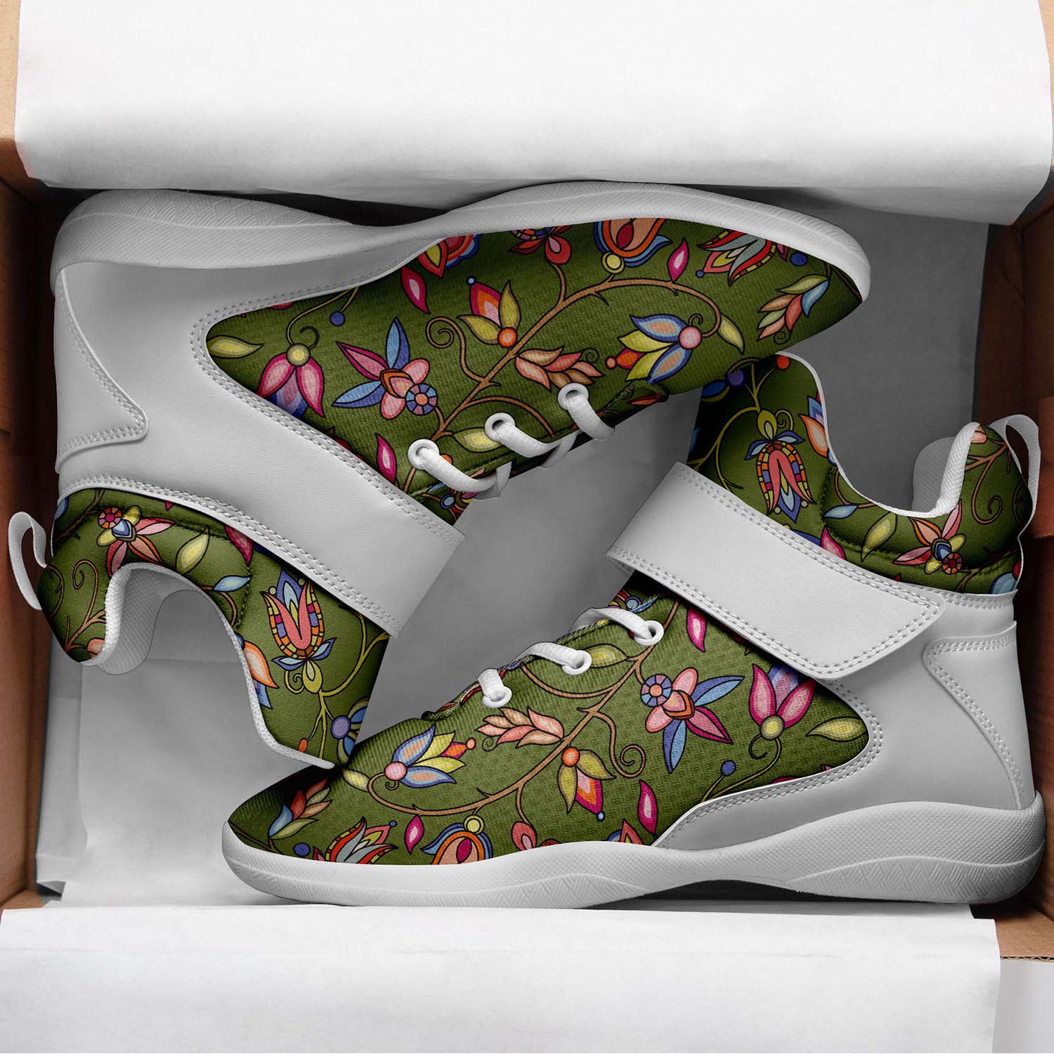 Buffalo Bloom Sage Ipottaa Basketball / Sport High Top Shoes - White Sole