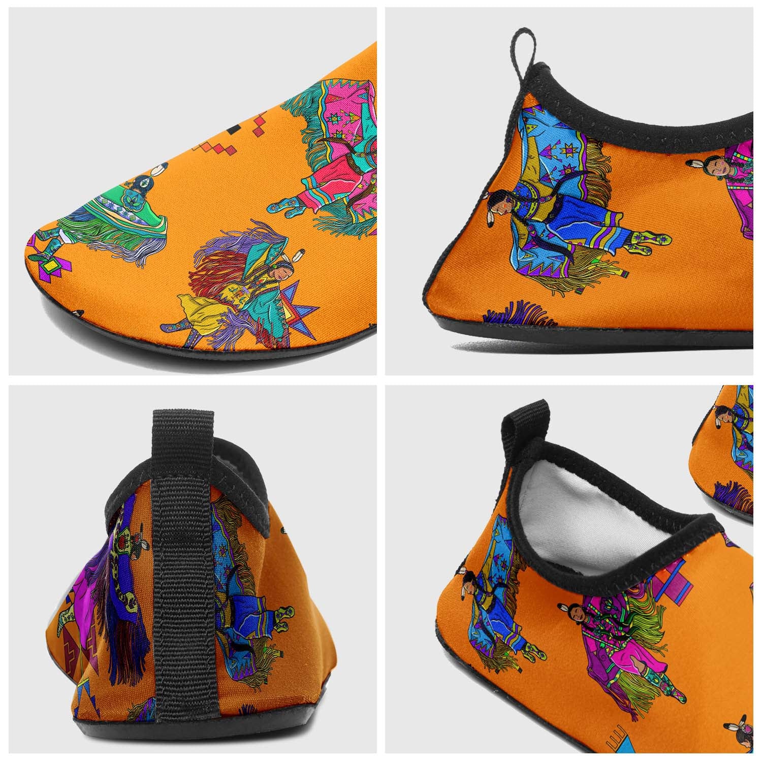 Women's Fancy Dancers Orange Sockamoccs