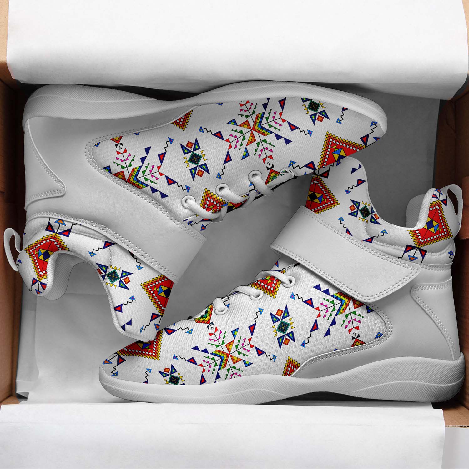 Buffalo Jump White Ipottaa Basketball / Sport High Top Shoes - White Sole