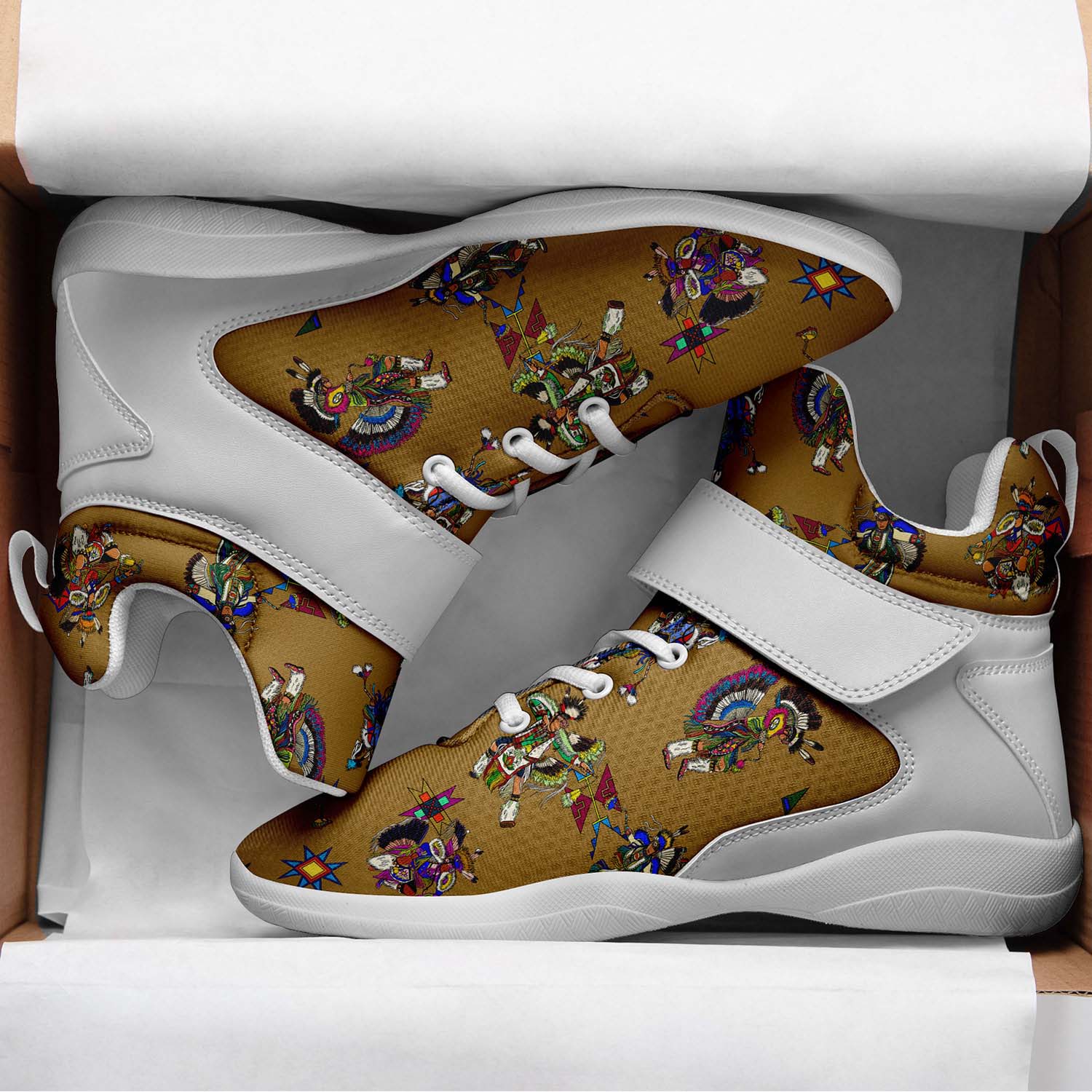 Men's Fancy Dancer Earth Ipottaa Basketball / Sport High Top Shoes - White Sole