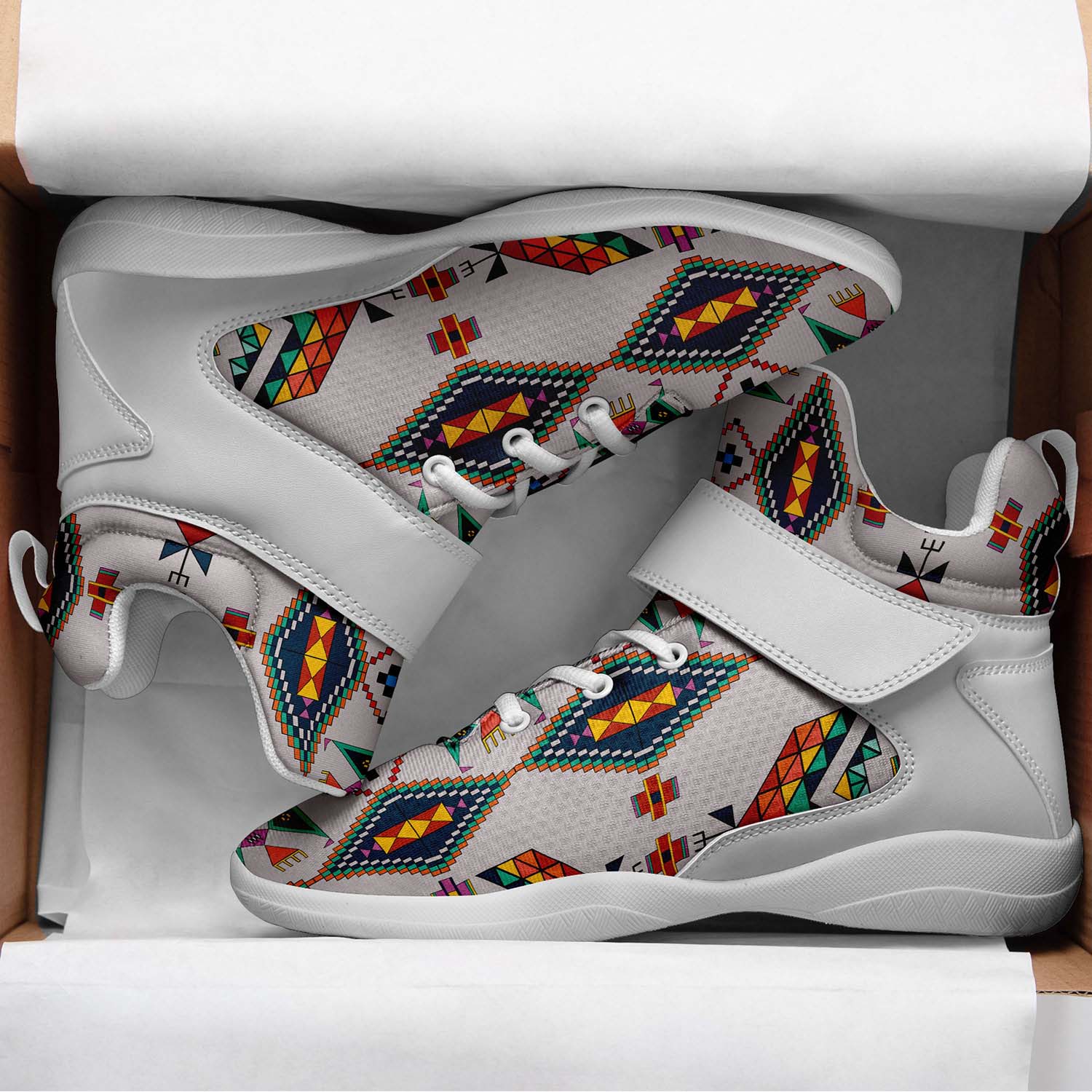 Travois Tipi Grey Ipottaa Basketball / Sport High Top Shoes - White Sole
