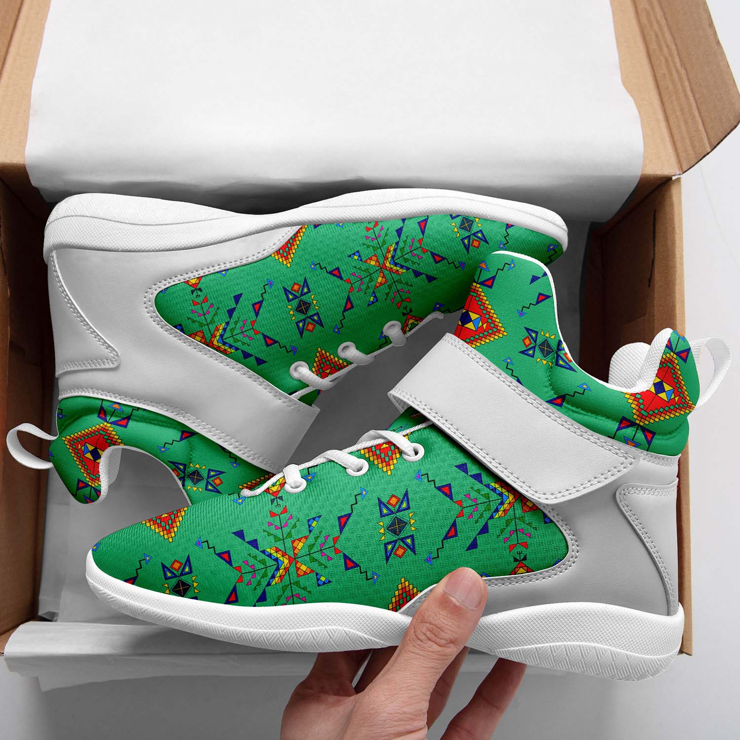 Buffalo Jump Sage Ipottaa Basketball / Sport High Top Shoes - White Sole