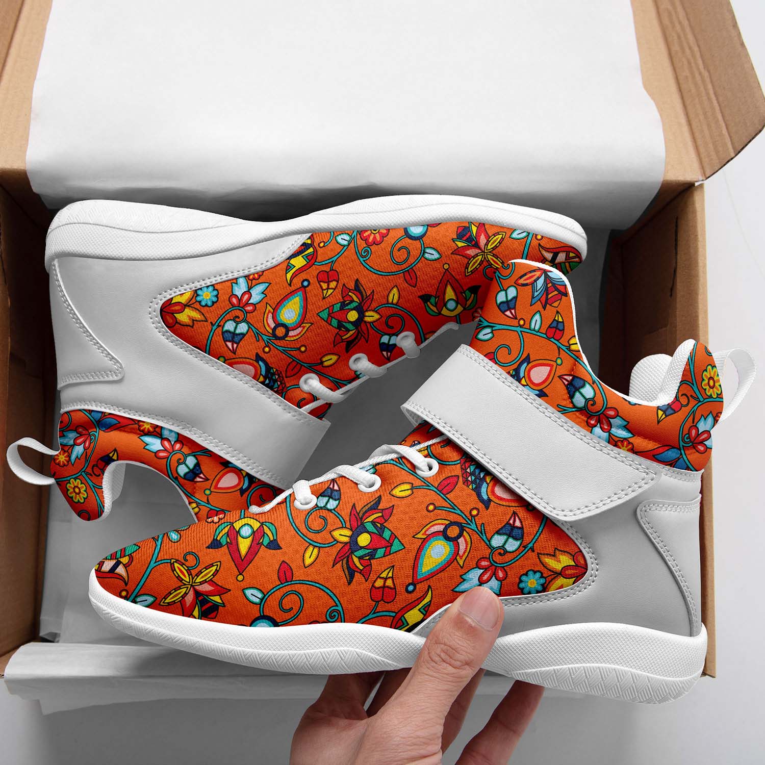 Thorny Path ECM Orange Ipottaa Basketball / Sport High Top Shoes - White Sole