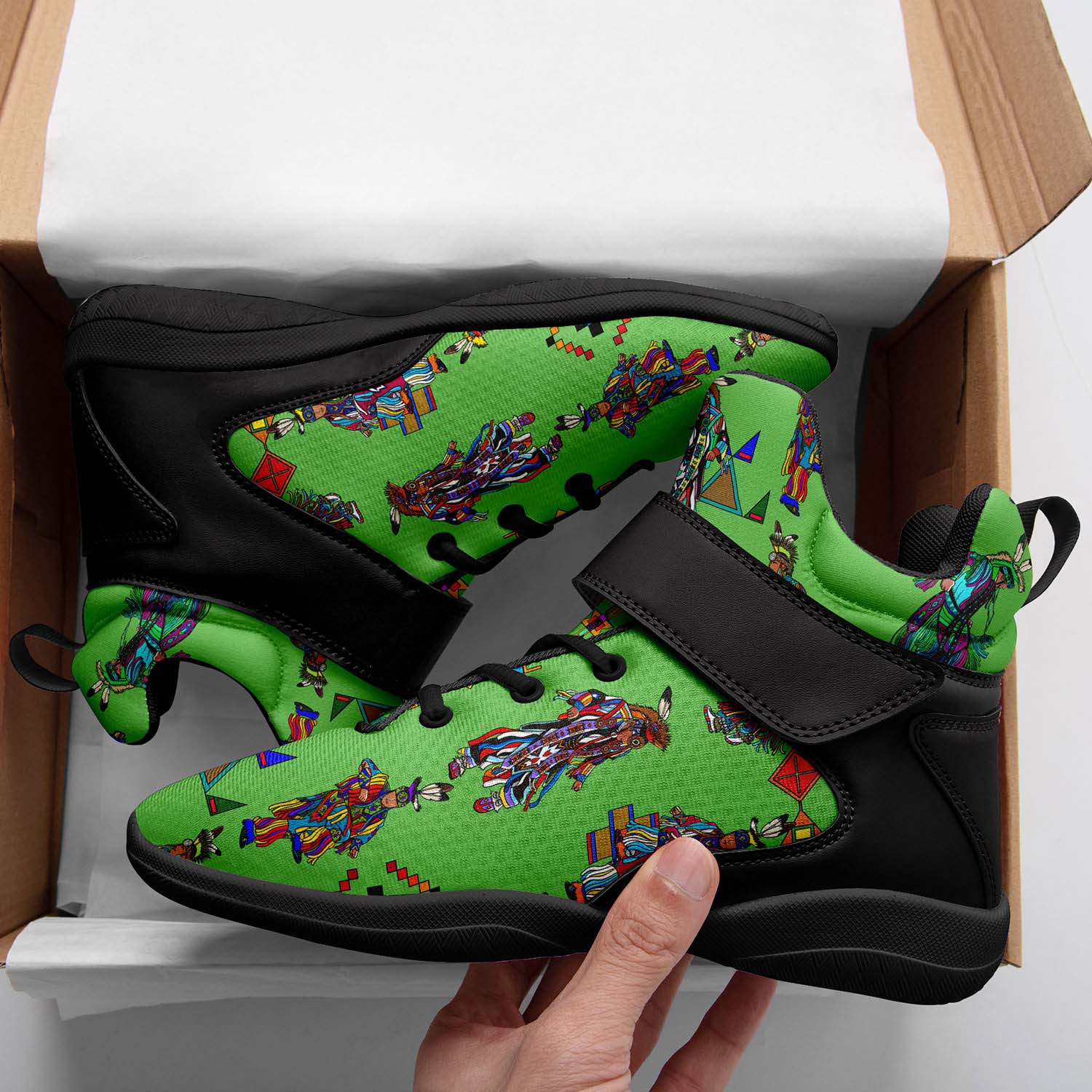 Men's Grass Dancers Ipottaa Basketball / Sport High Top Shoes - Black Sole