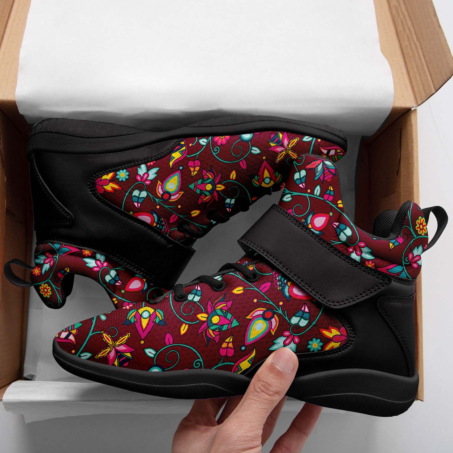 Thorny Path Cranberry Ipottaa Basketball / Sport High Top Shoes - Black Sole