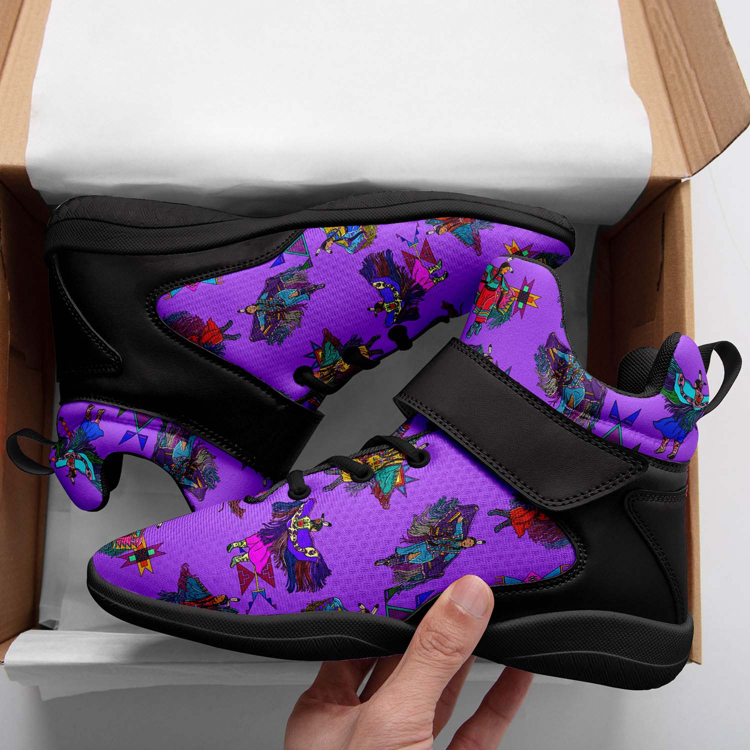 Women's Fancy Dancers Purple Ipottaa Basketball / Sport High Top Shoes - Black Sole