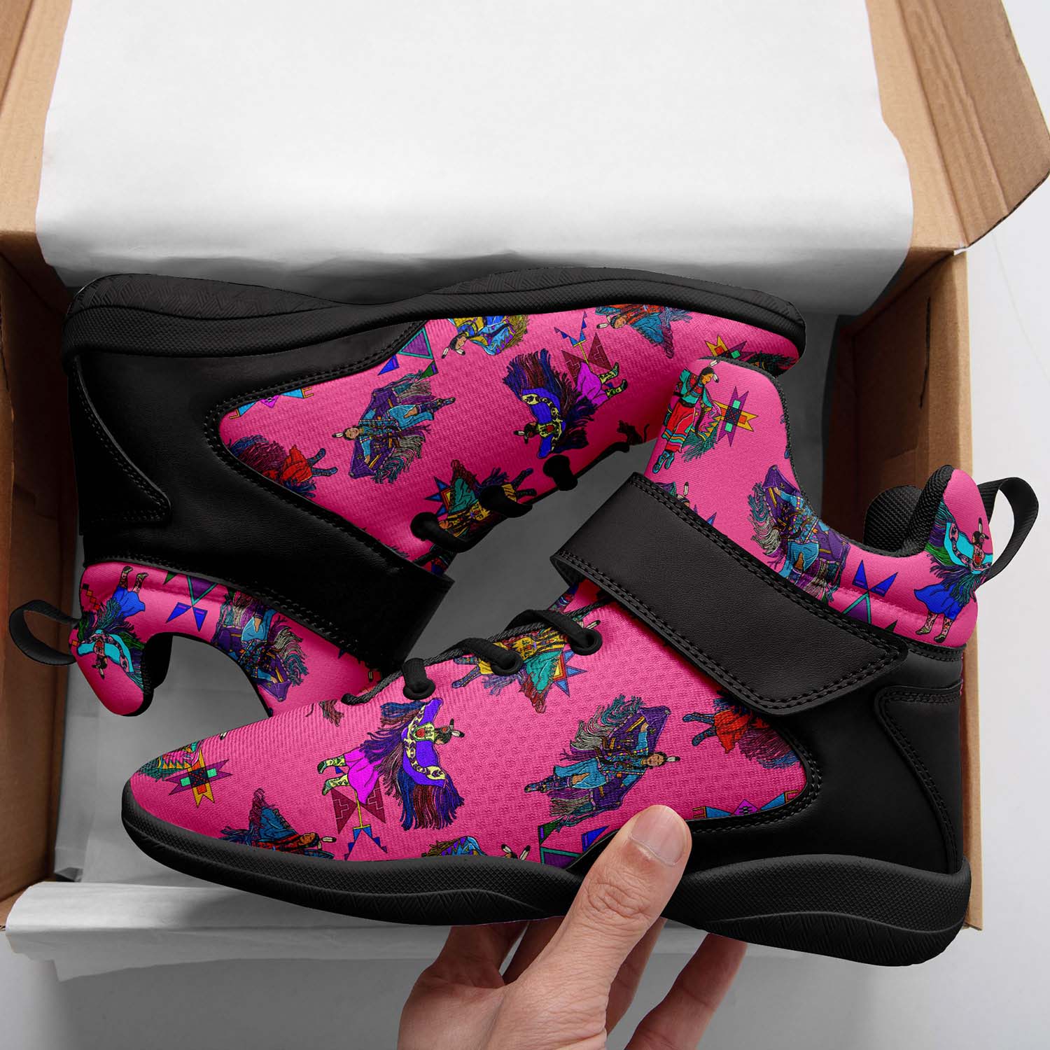 Women's Fancy Dancers Pink Ipottaa Basketball / Sport High Top Shoes - Black Sole