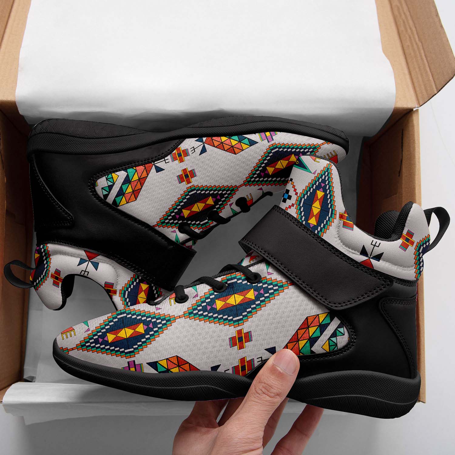 Travois Tipi Grey Ipottaa Basketball / Sport High Top Shoes - Black Sole
