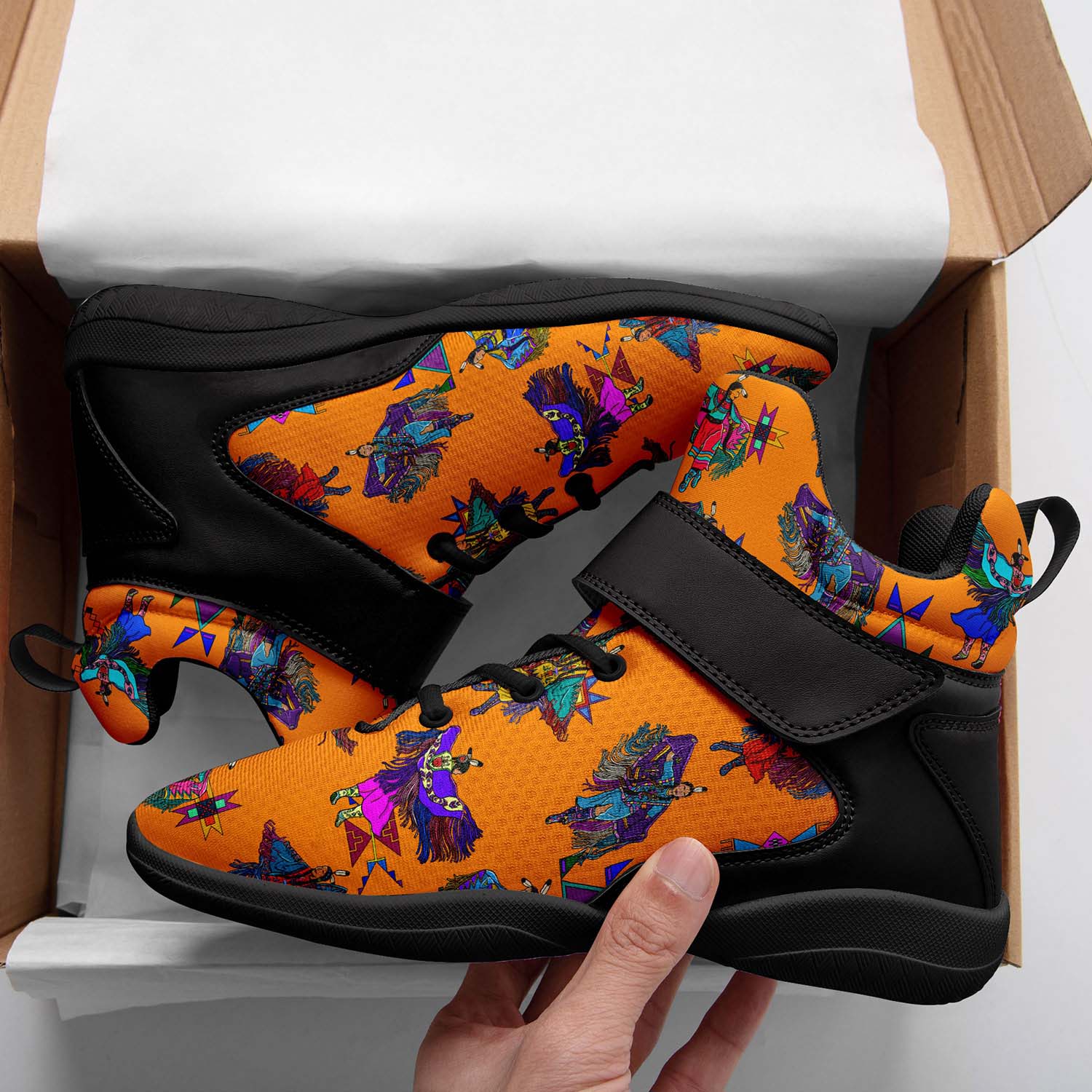 Women's Fancy Dancers Orange Ipottaa Basketball / Sport High Top Shoes - Black Sole