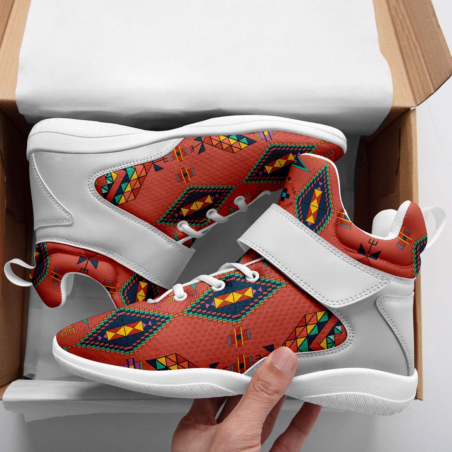 Travois Tipi Canyon Earth Ipottaa Basketball / Sport High Top Shoes - White Sole