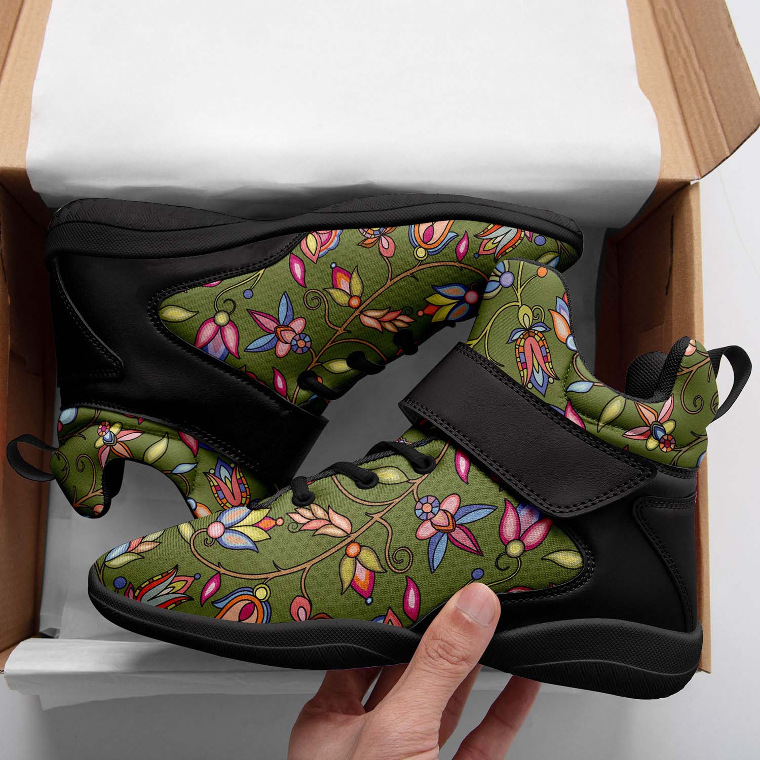 Buffalo Bloom Sage Ipottaa Basketball / Sport High Top Shoes - Black Sole