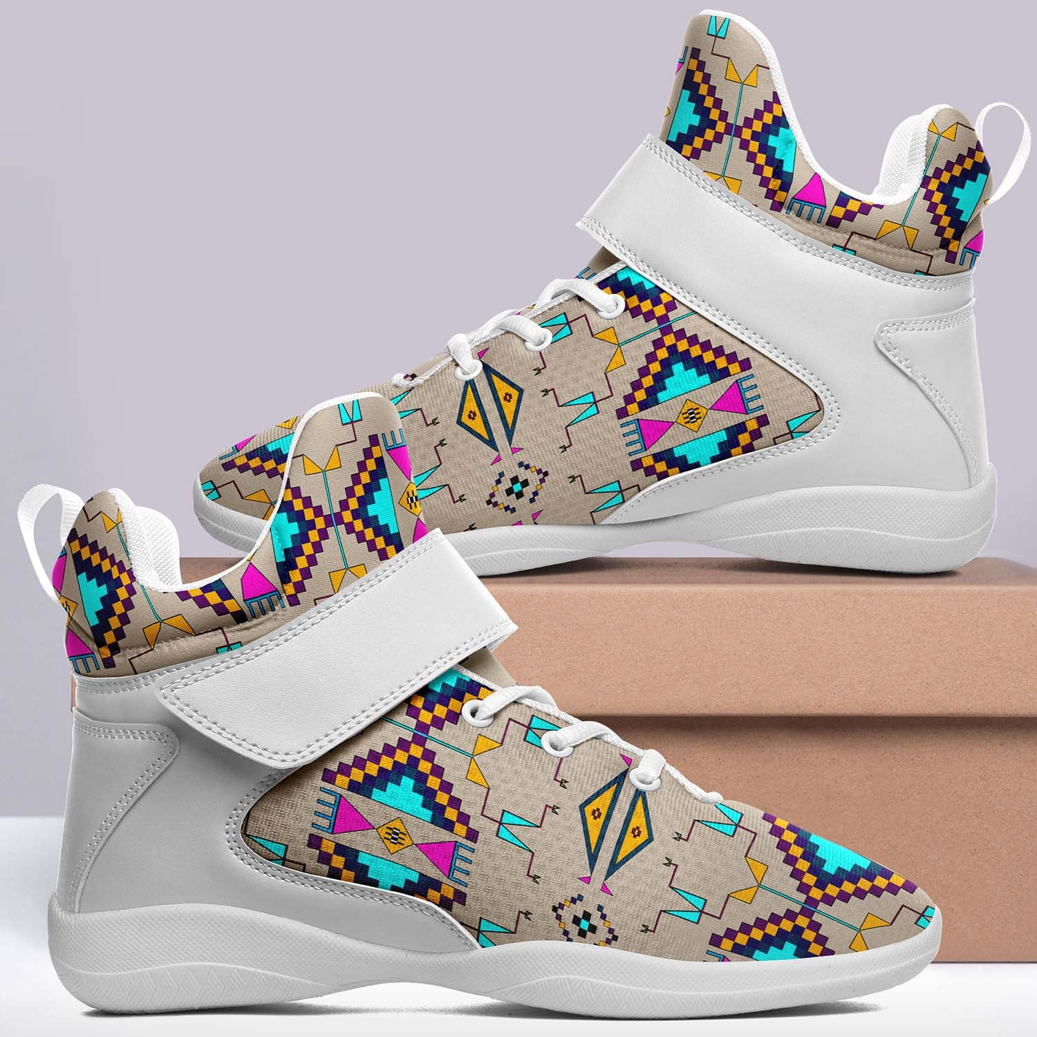 Rite of Passage Sand Ipottaa Basketball / Sport High Top Shoes - White Sole