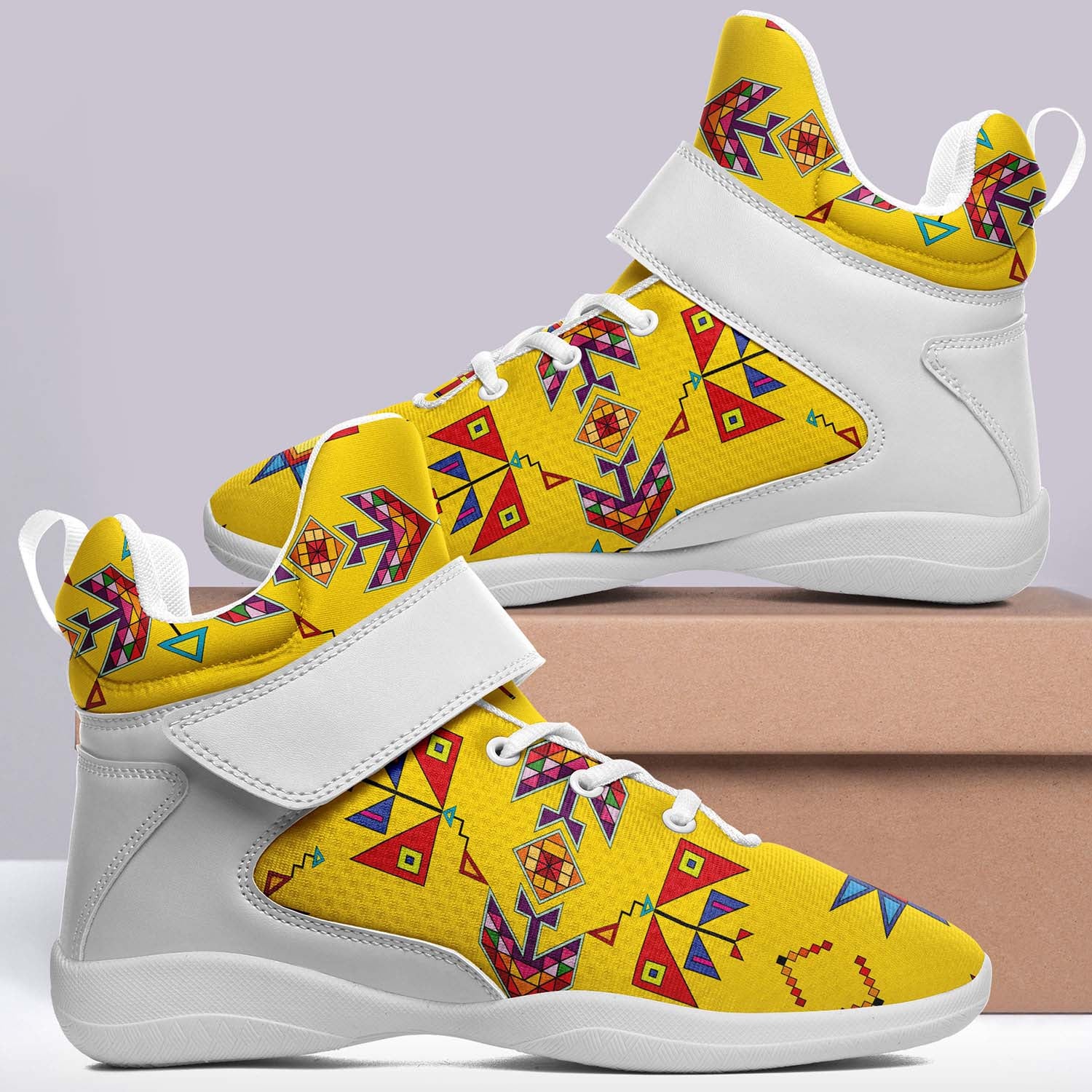 Scattered Generations Maize Ipottaa Basketball / Sport High Top Shoes - White Sole