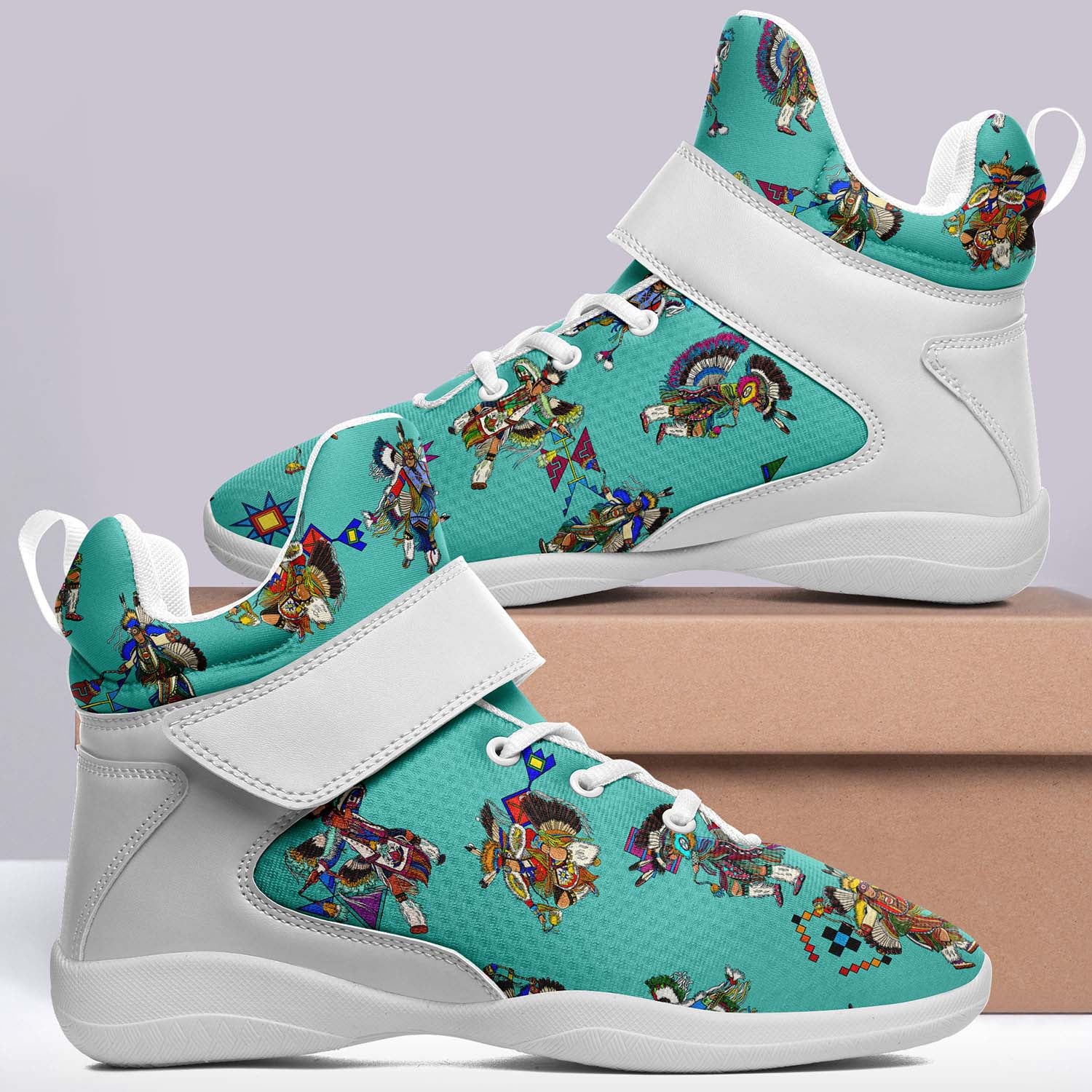 Men's Fancy Dancers Eggshell Ipottaa Basketball / Sport High Top Shoes - White Sole