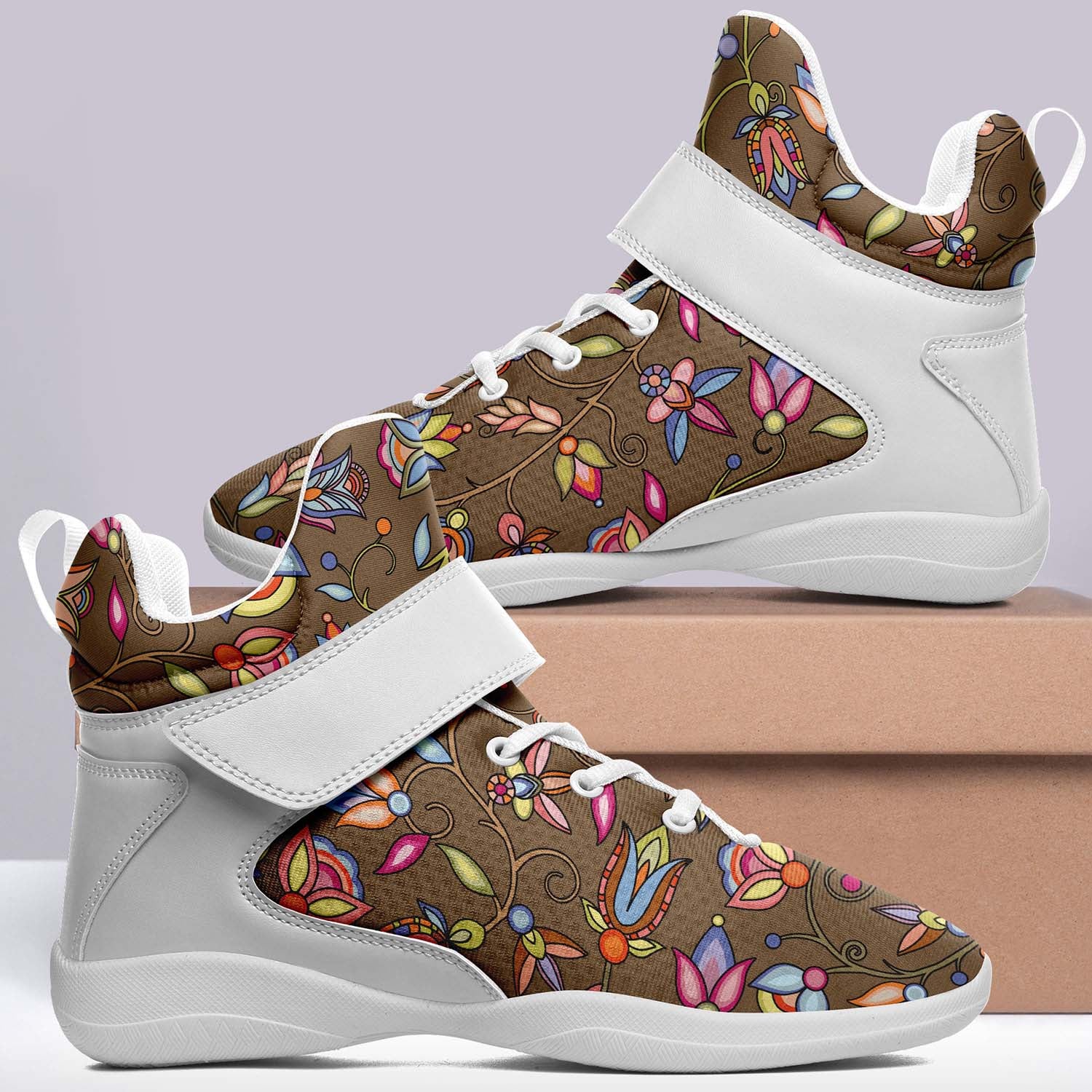 Buffalo Bloom Earth Song Ipottaa Basketball / Sport High Top Shoes - White Sole